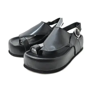 AIDA 02 - sandals leather BLACK