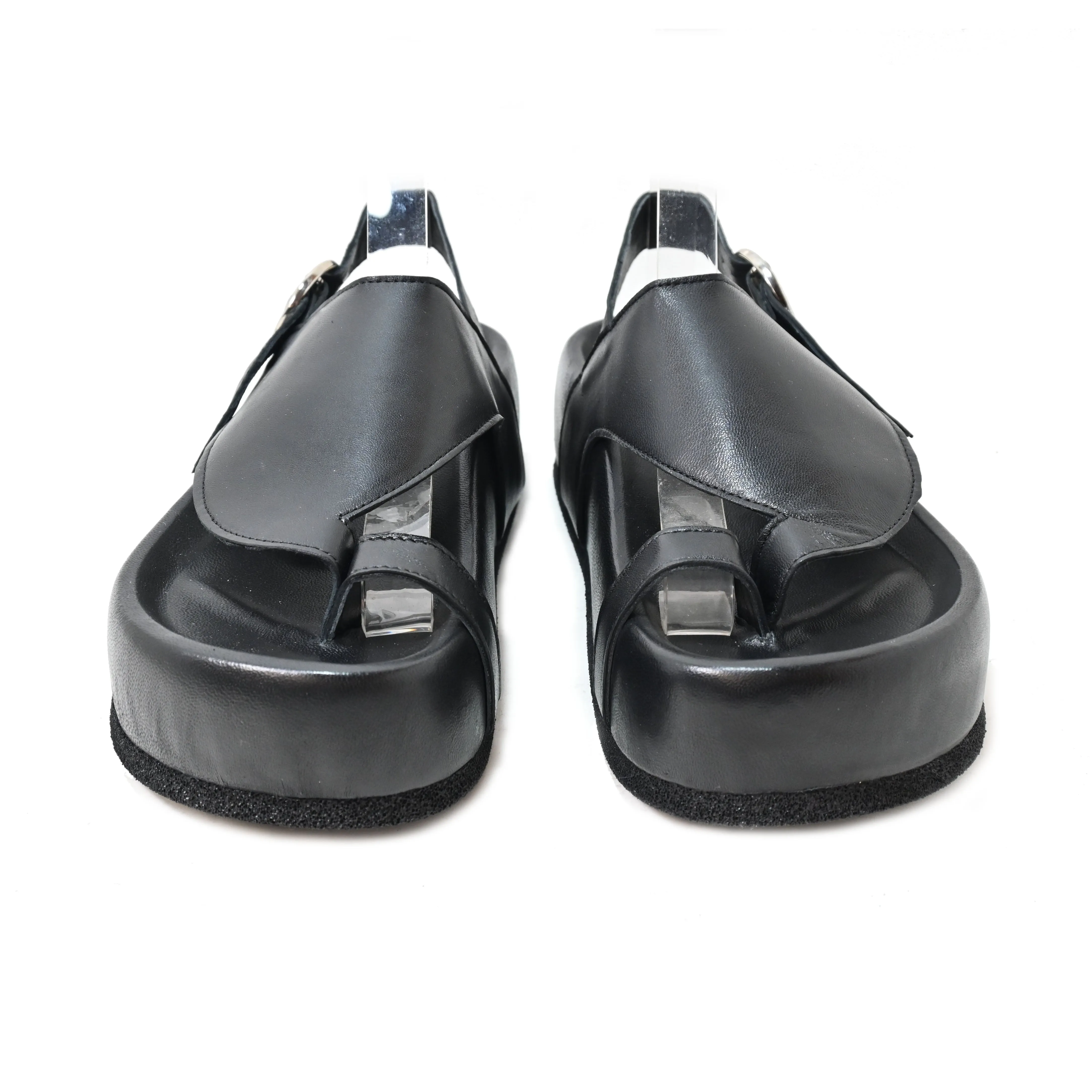 AIDA 02 - sandals leather BLACK