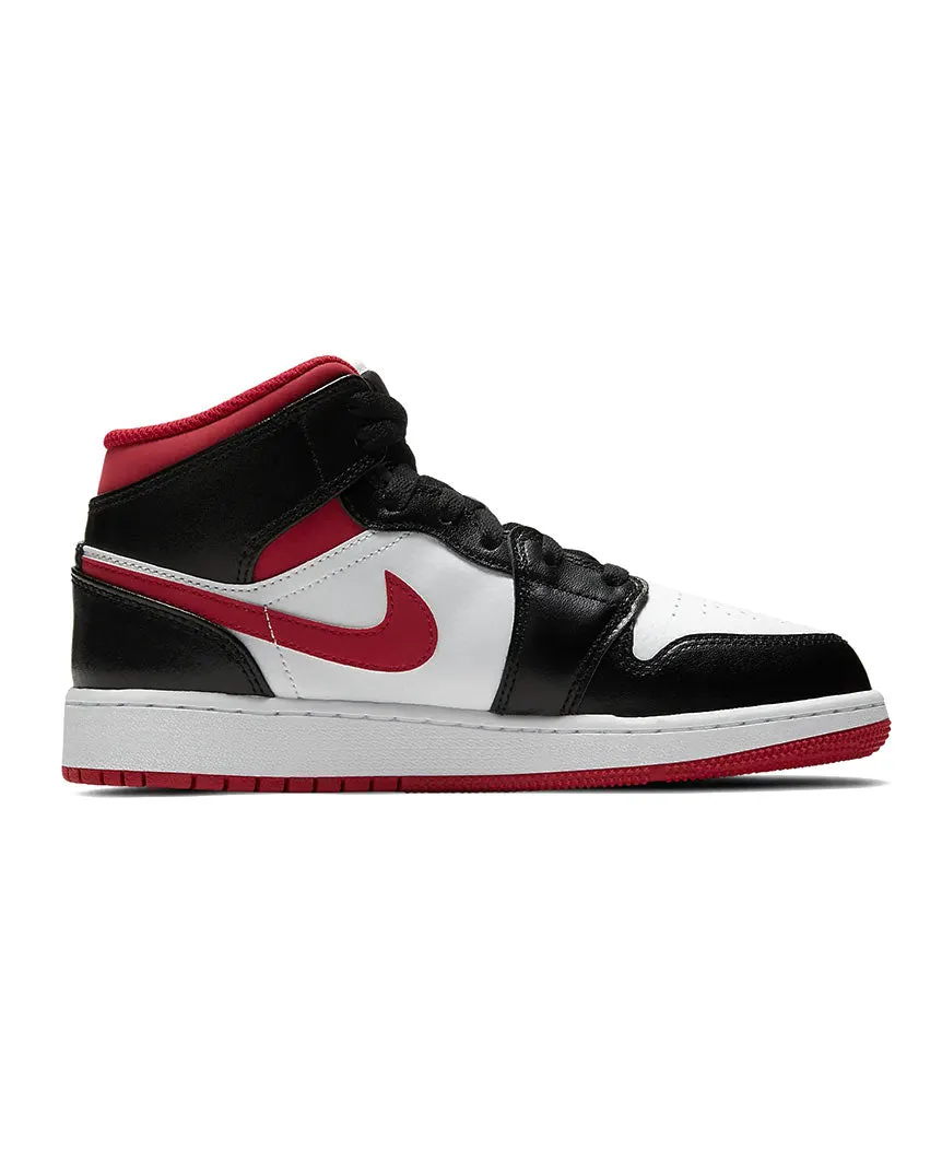 Air Jordan 1 Mid GS Black Gym Red Baby/Toddlers