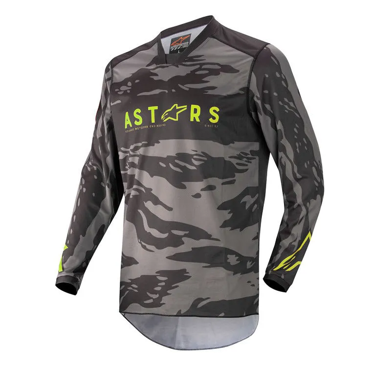 ALPINESTARS 2022 RACER TACTICAL JERSEY - BLACK GREY CAMO YELLOW FLURO