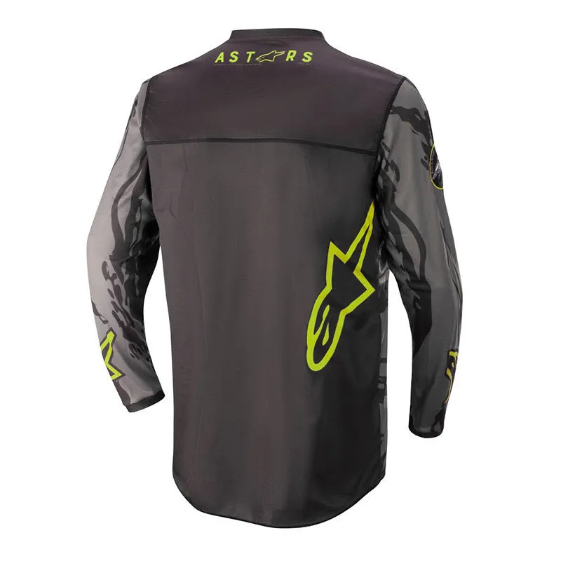 ALPINESTARS 2022 RACER TACTICAL JERSEY - BLACK GREY CAMO YELLOW FLURO