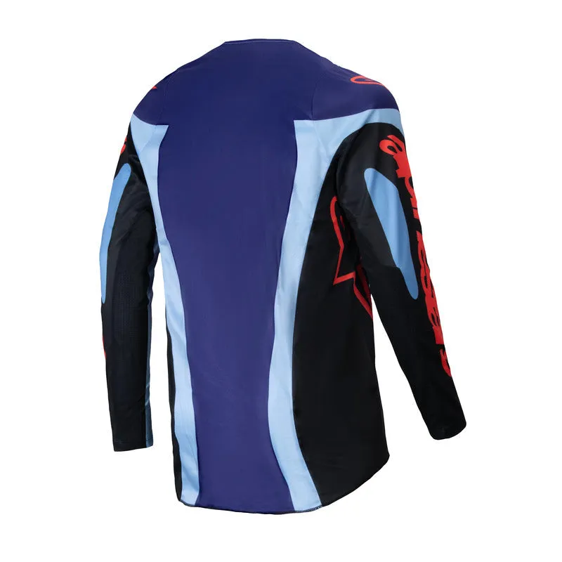 ALPINESTARS 2025 RACER OCURI JERSEY - BLUE BLACK FLURO ORANGE