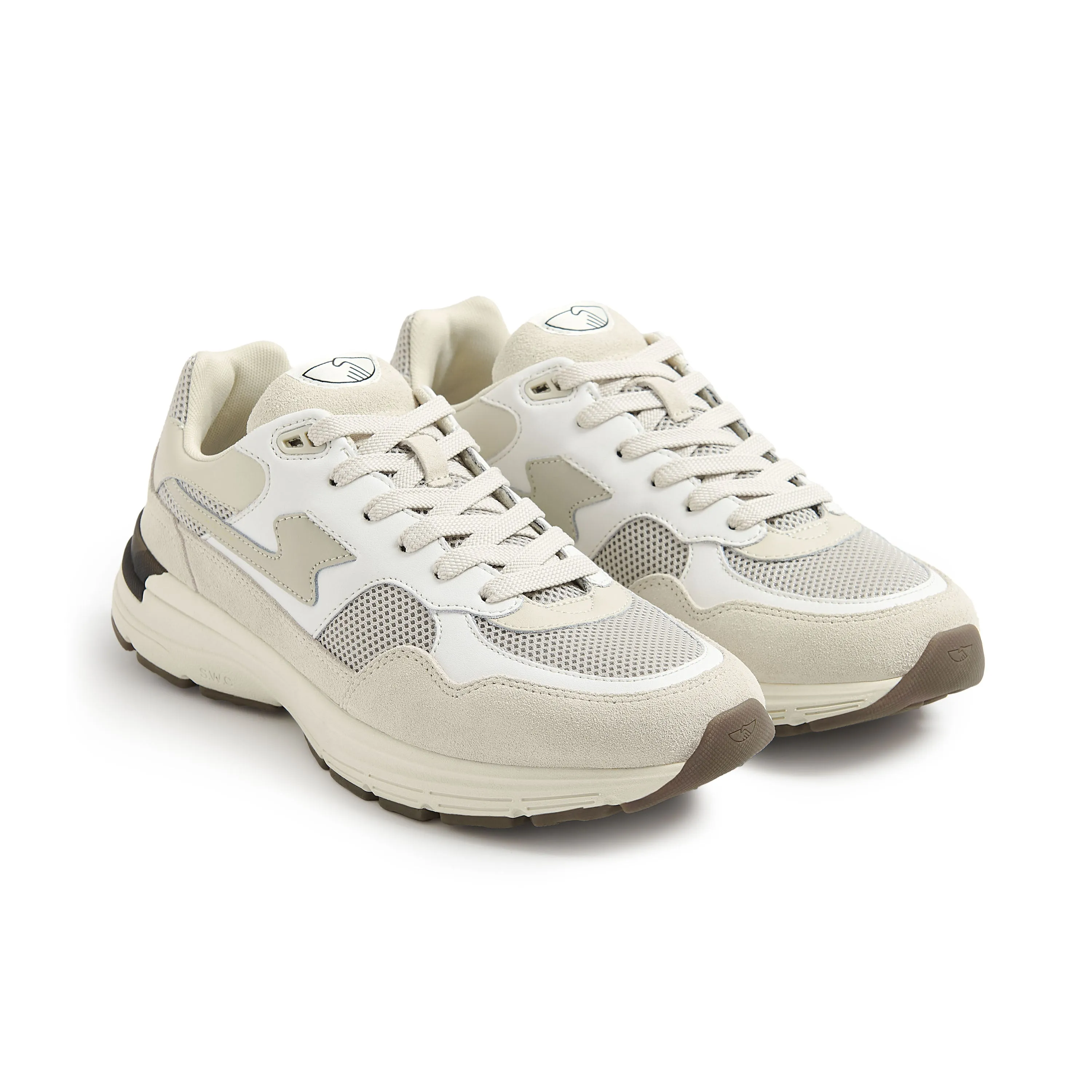 Amiel S-strike Leather Mix White-ecru (unisex)