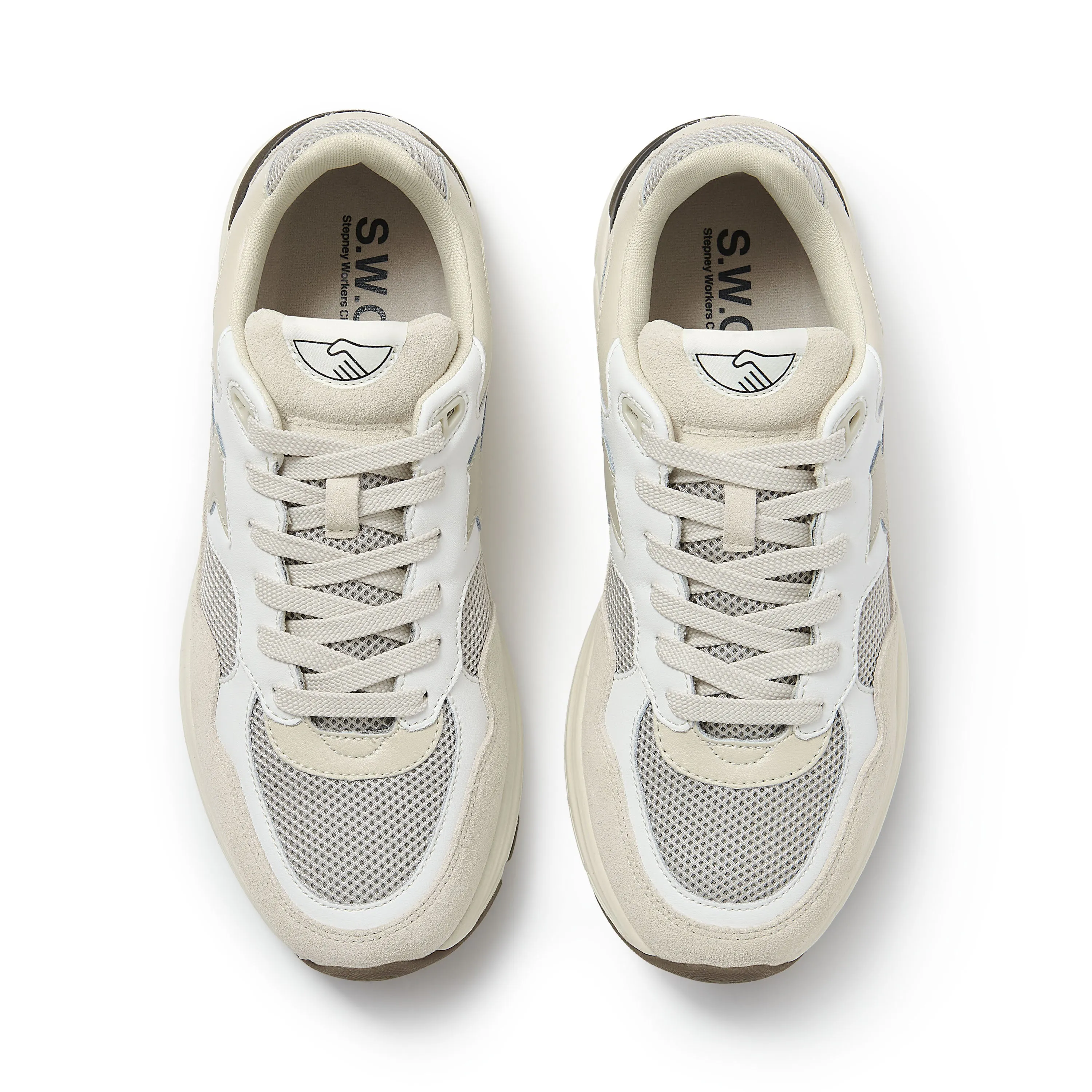 Amiel S-strike Leather Mix White-ecru (unisex)