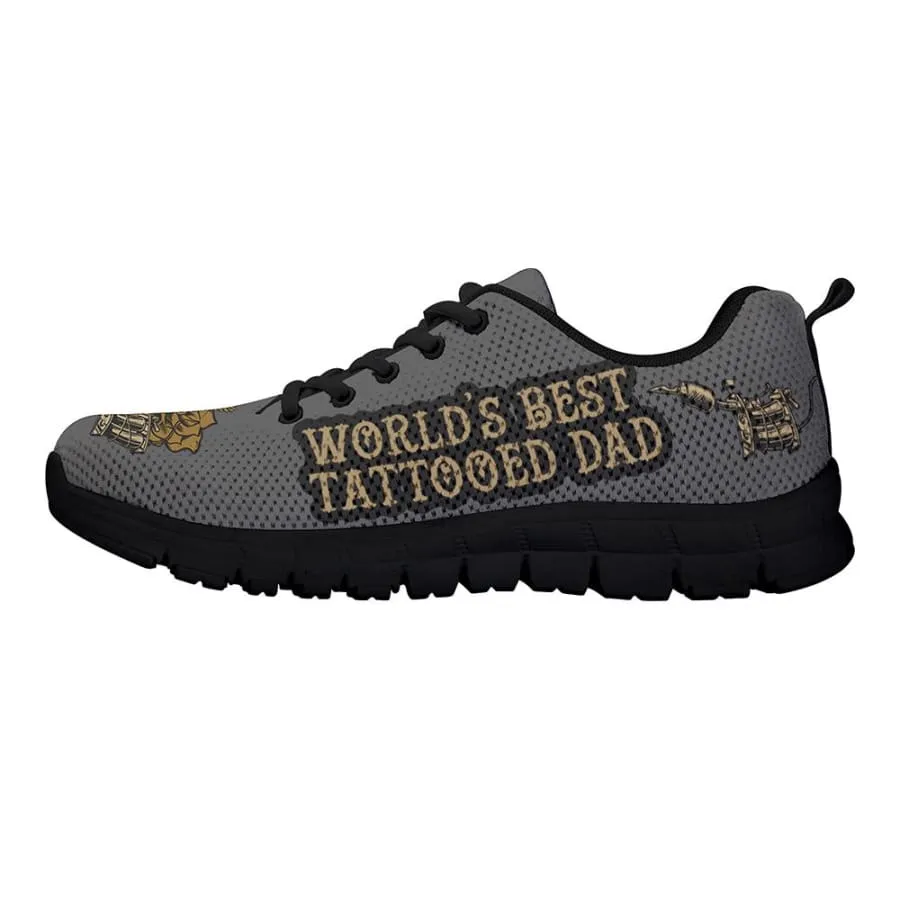 Awesome World's Best Tattooed Dad Sneakers Father's Day Gift