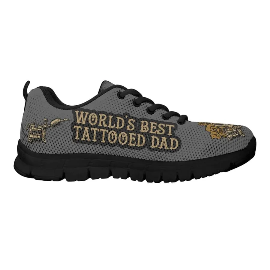 Awesome World's Best Tattooed Dad Sneakers Father's Day Gift