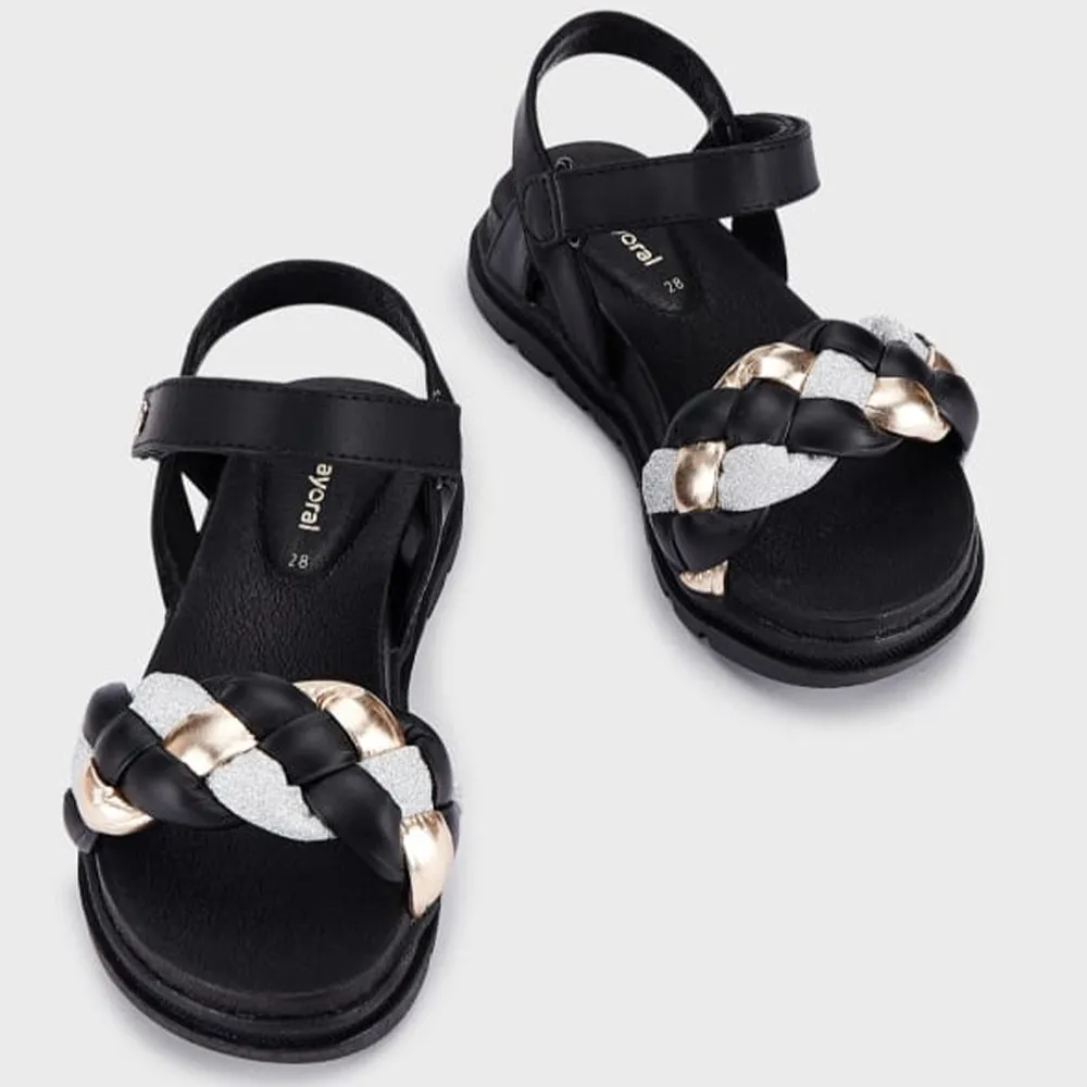 Black Braid Sandal