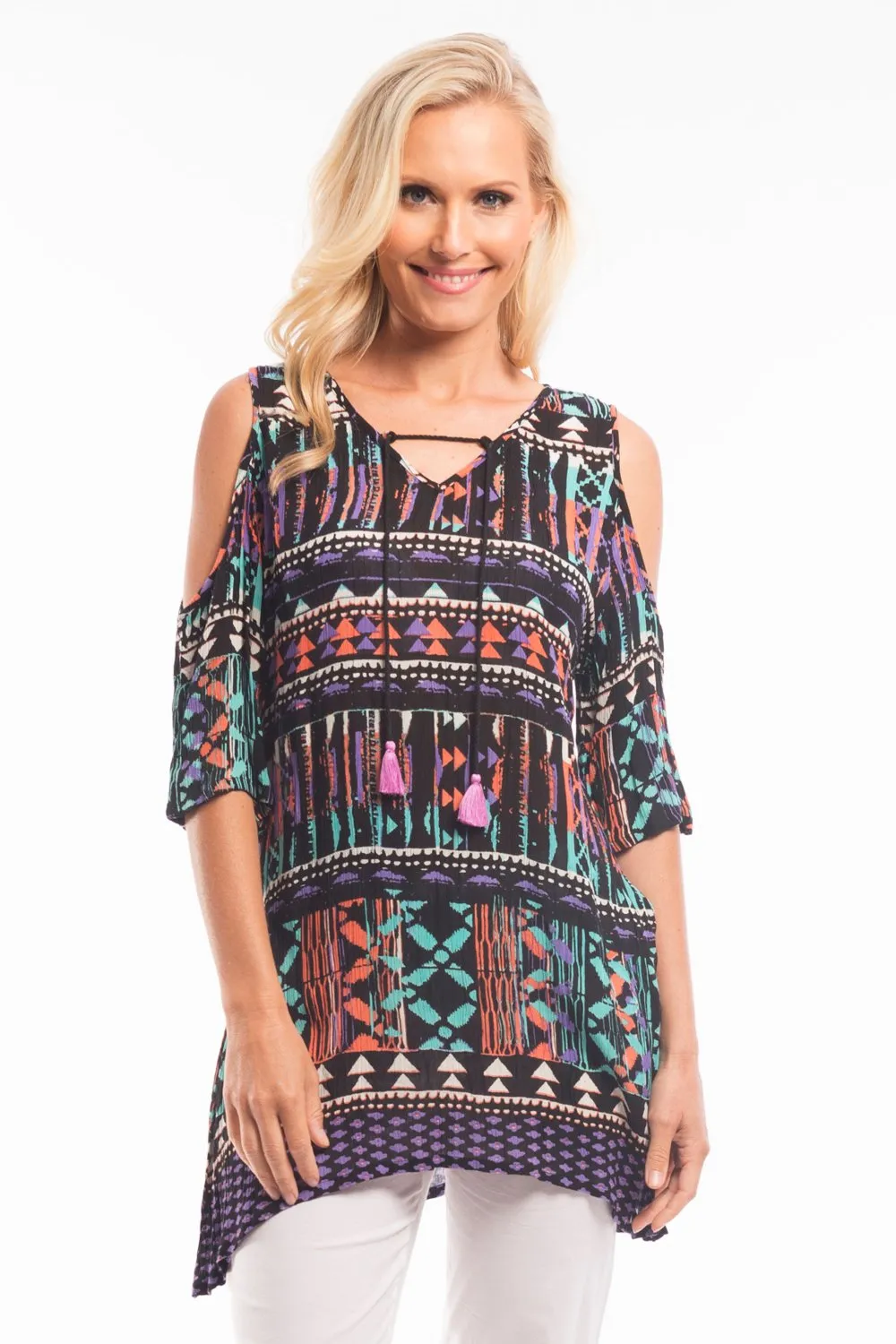 Black Carnival Tunic Top