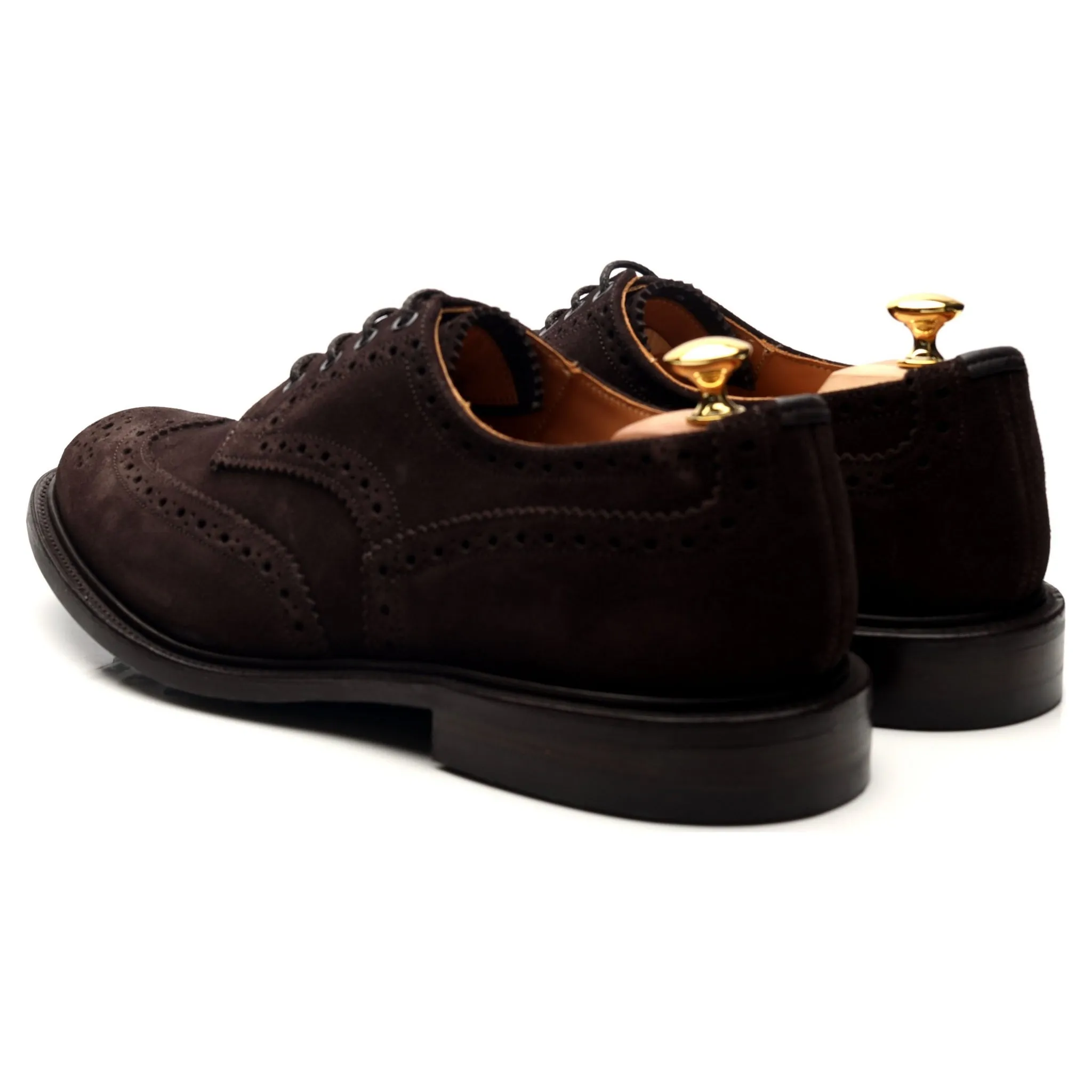 'Bourton' Dark Brown Suede Derby Brogues UK 11