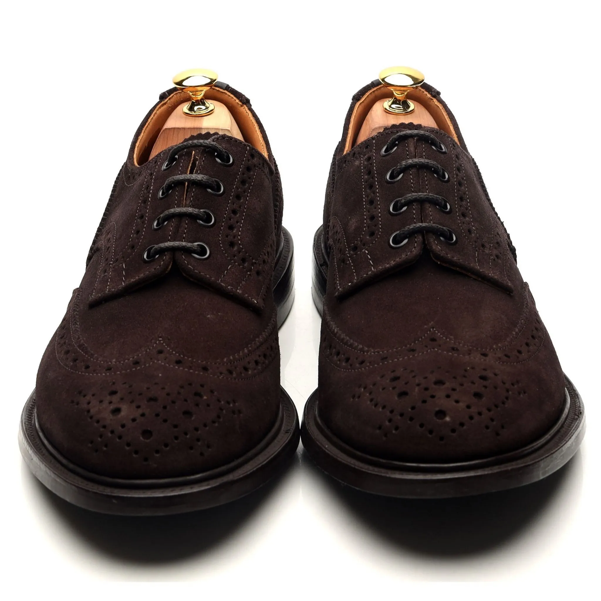 'Bourton' Dark Brown Suede Derby Brogues UK 11