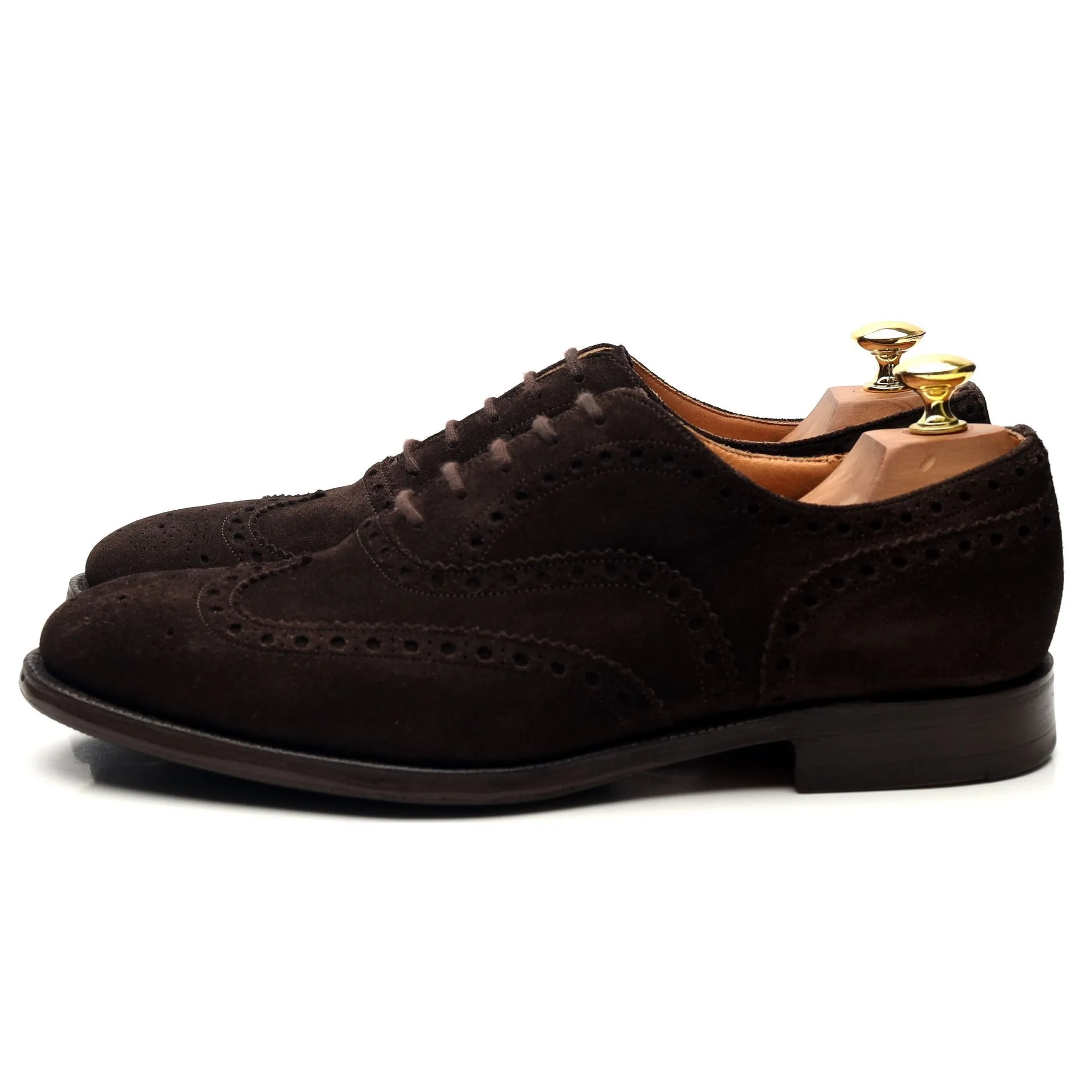 'Brisbane' Dark Brown Suede Oxford Brogues UK 8.5 F