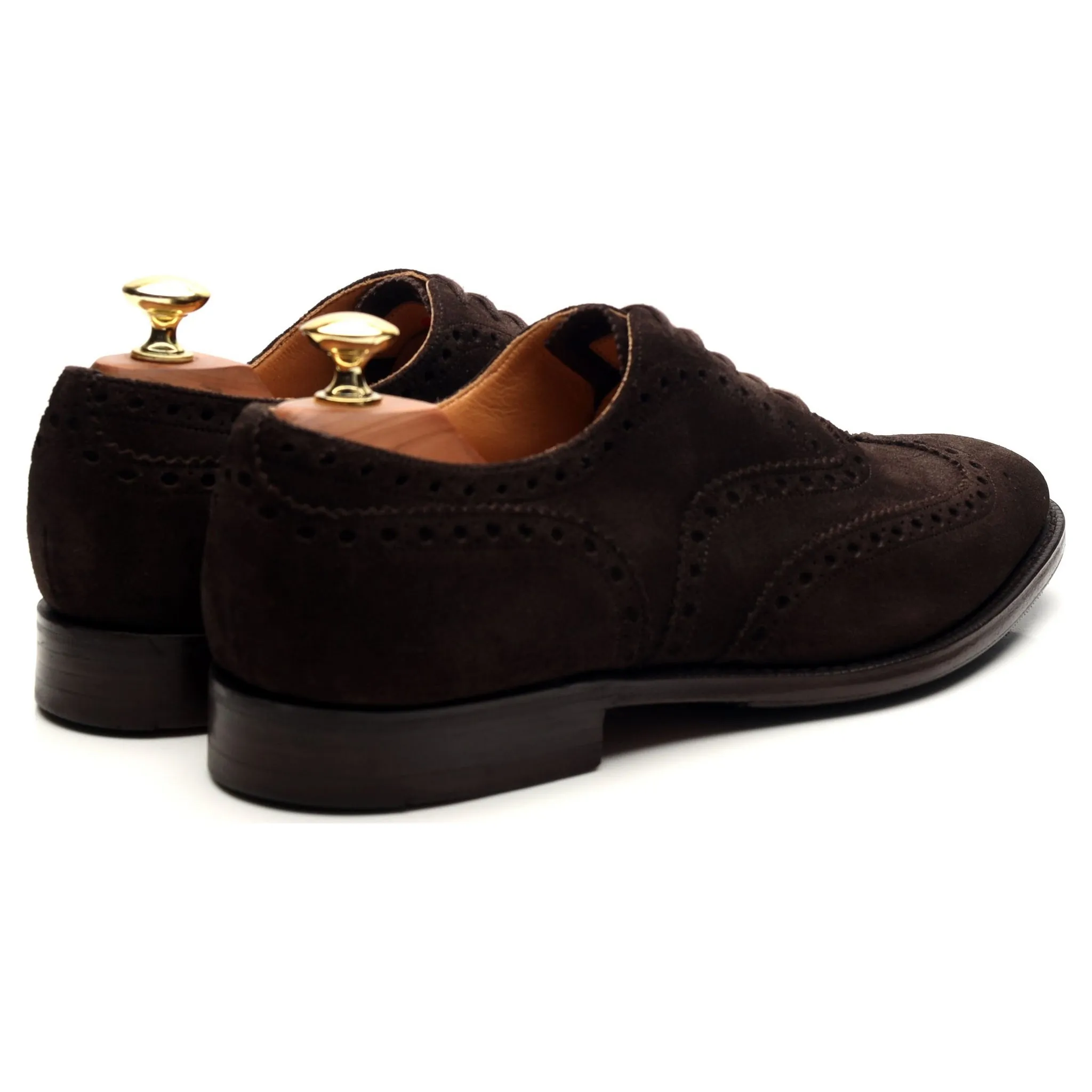 'Brisbane' Dark Brown Suede Oxford Brogues UK 8.5 F