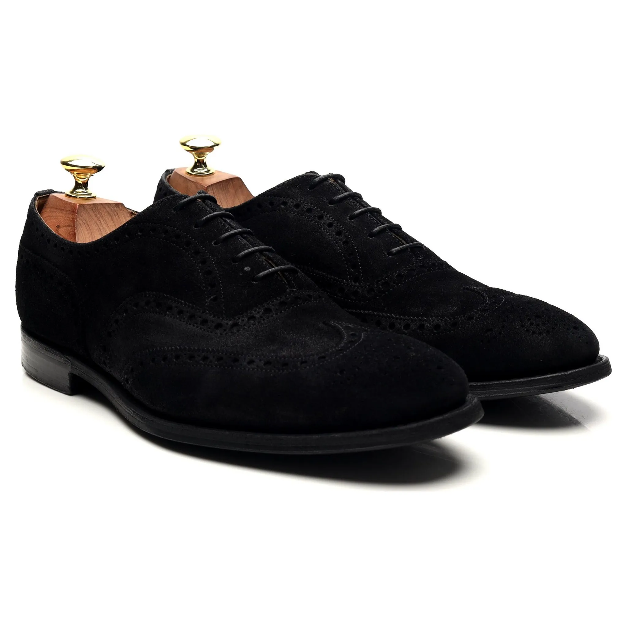 'Chetwynd' Black Suede Oxford Brogues UK 7 F