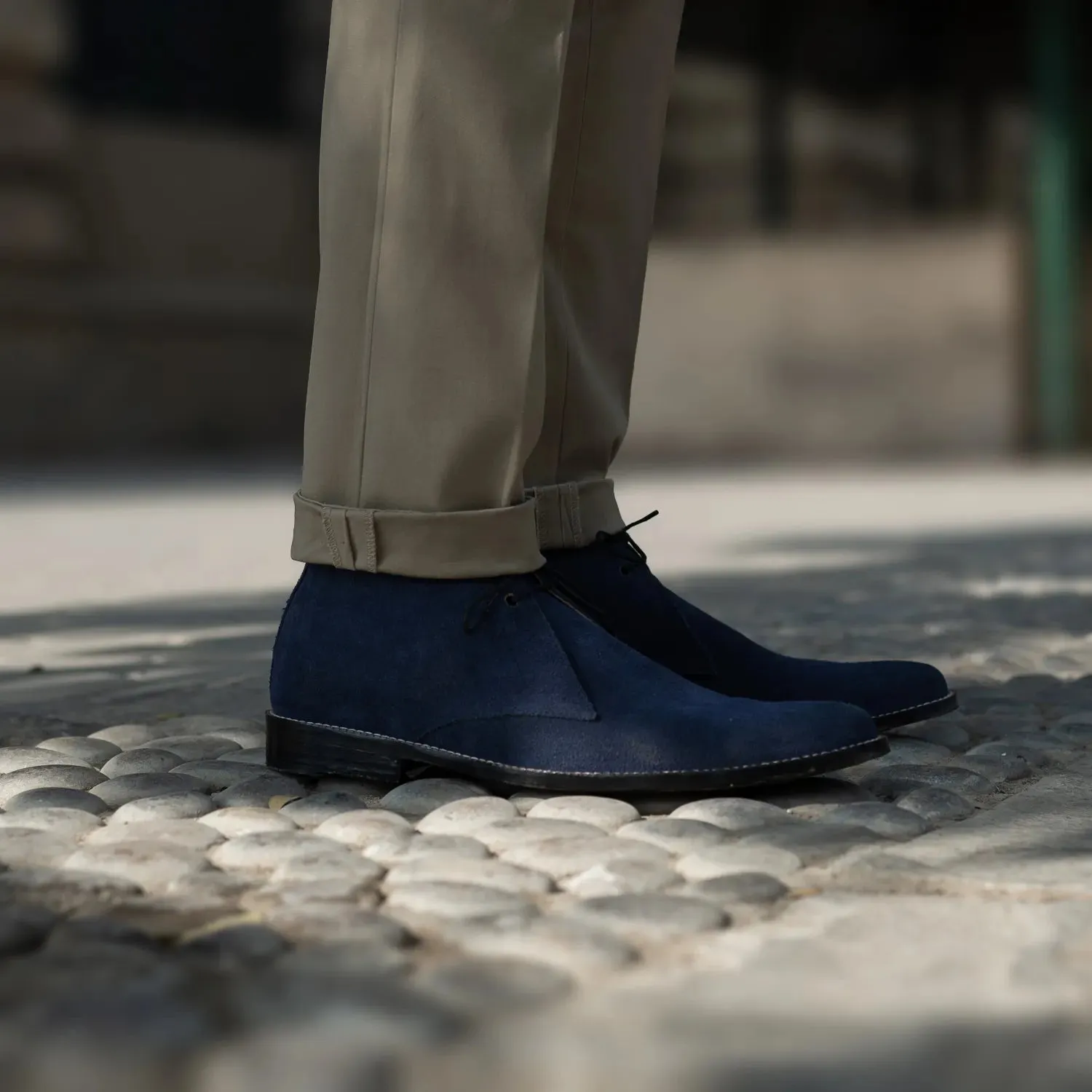 Corry Chukka Midnight Blue Suede Leather Boots