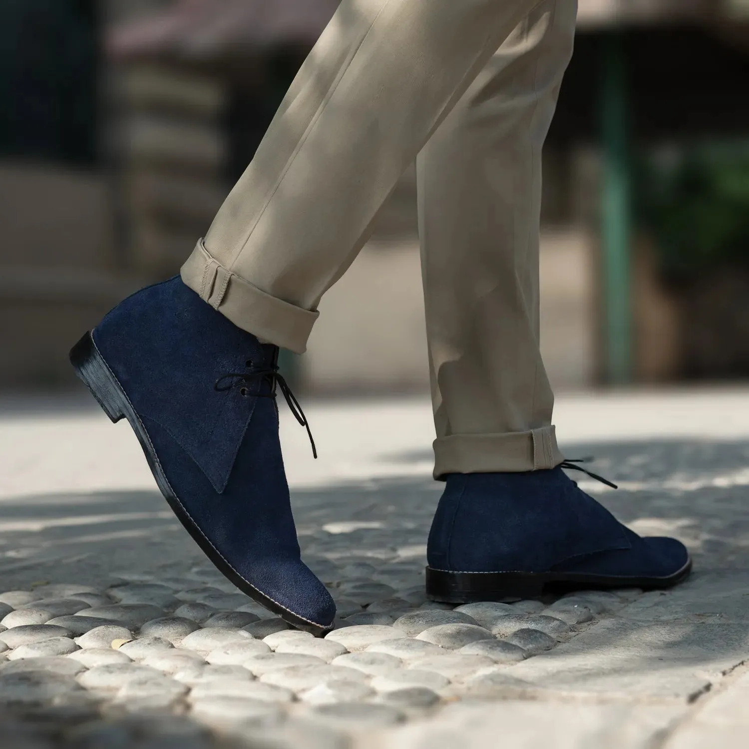 Corry Chukka Midnight Blue Suede Leather Boots