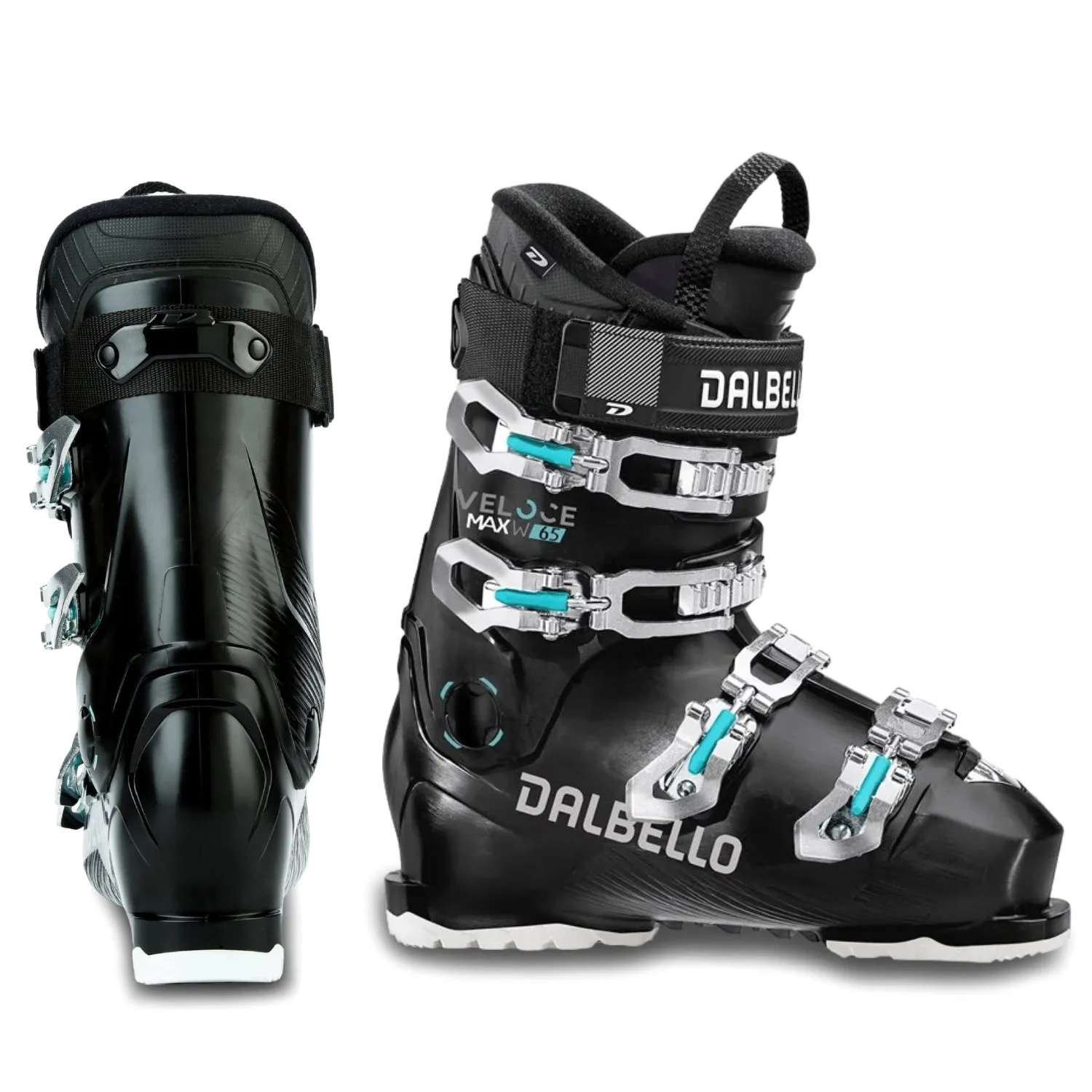 Dalbello Veloce Max 65 W LS Ski Boots 2025 – Black/Black | Ultimate Comfort and Support for Women's Skiing