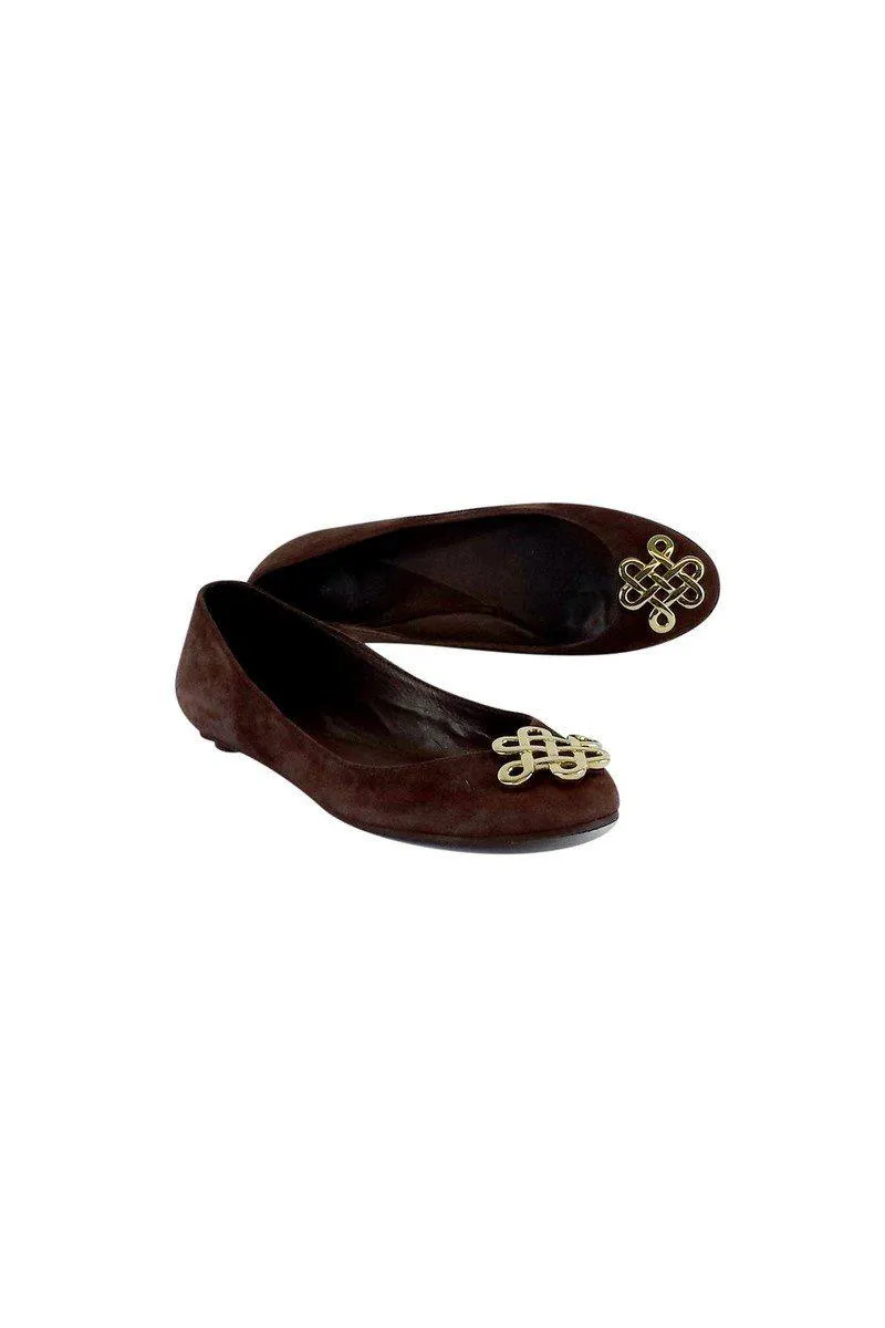 Diane von Furstenberg - Brown Suede Flats Sz 6.5