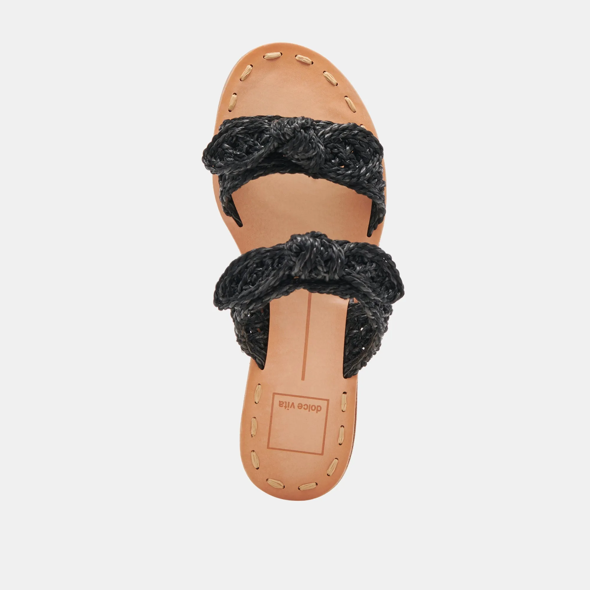 DINAH SANDALS ONYX RAFFIA