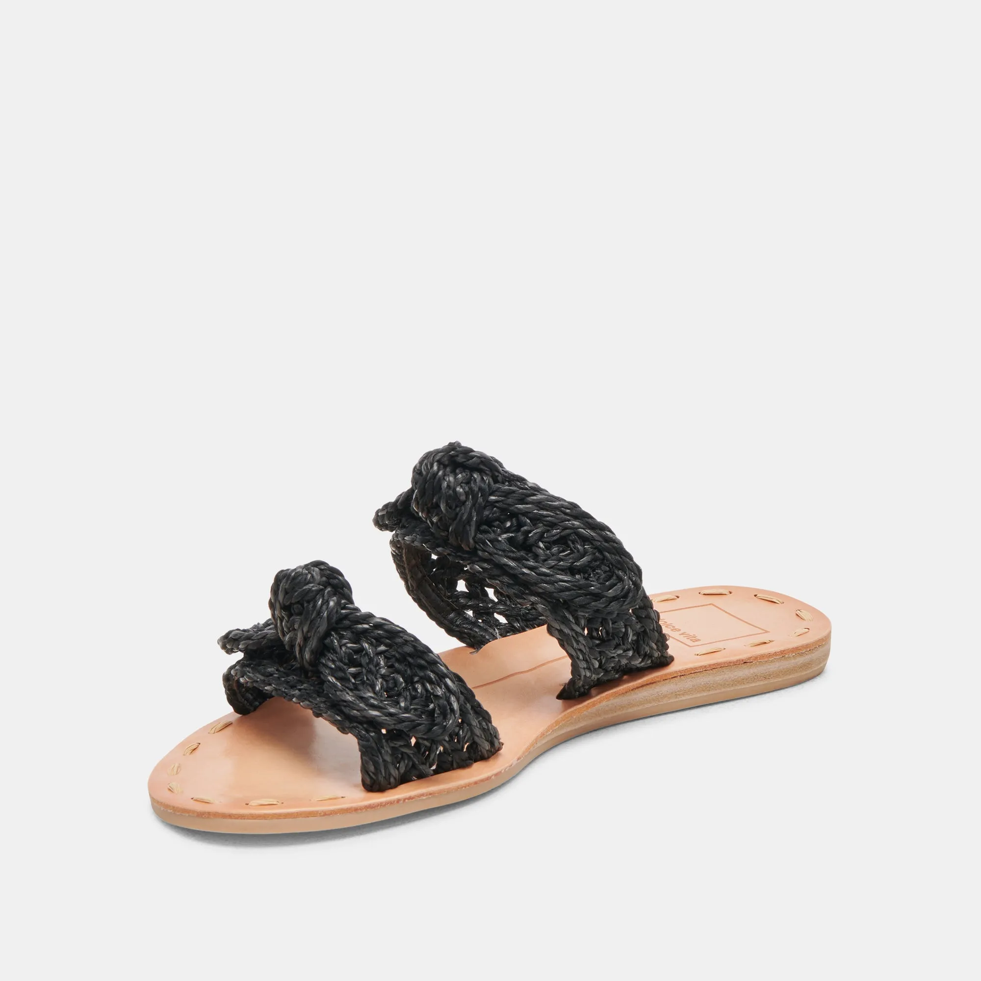 DINAH SANDALS ONYX RAFFIA