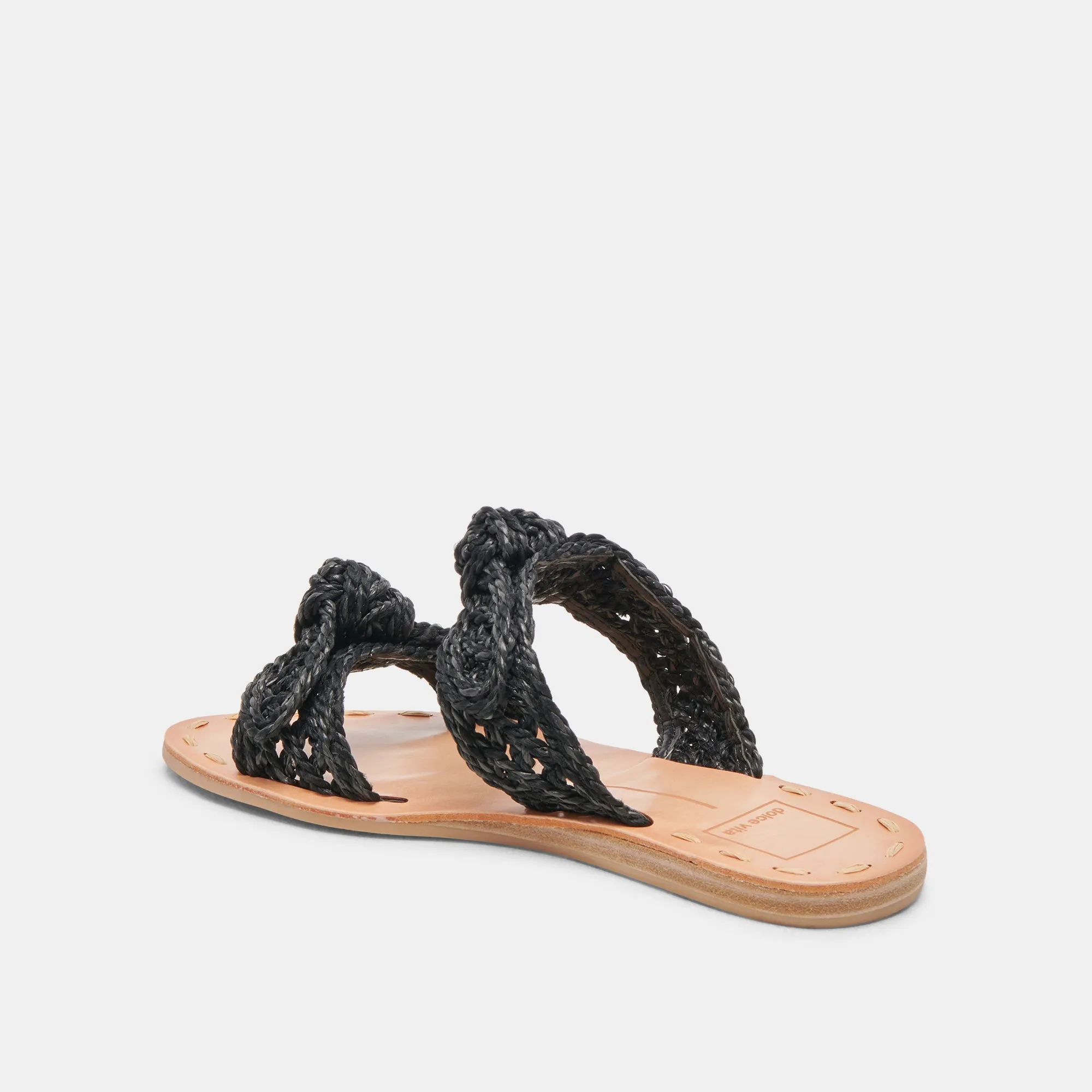 DINAH SANDALS ONYX RAFFIA