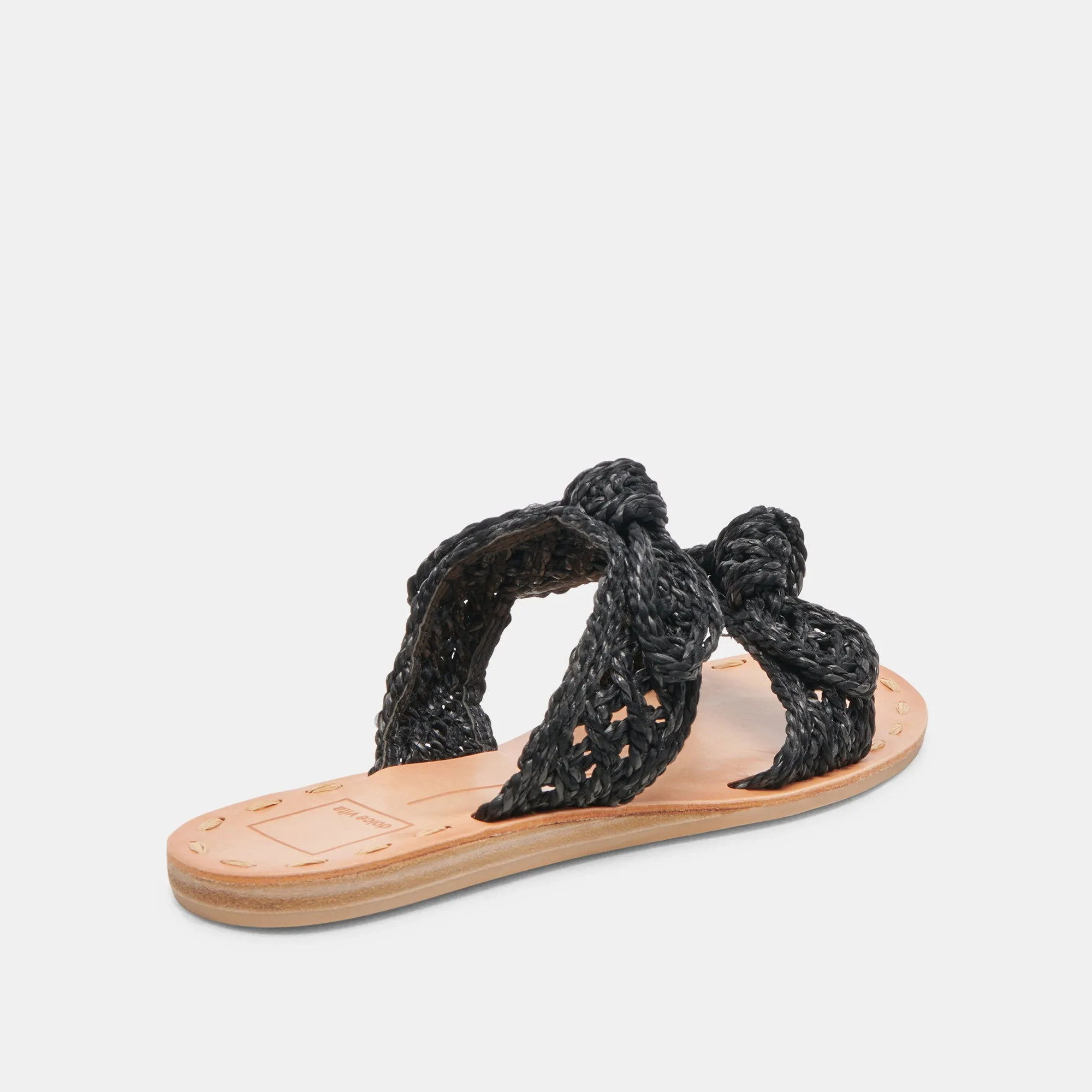 DINAH SANDALS ONYX RAFFIA