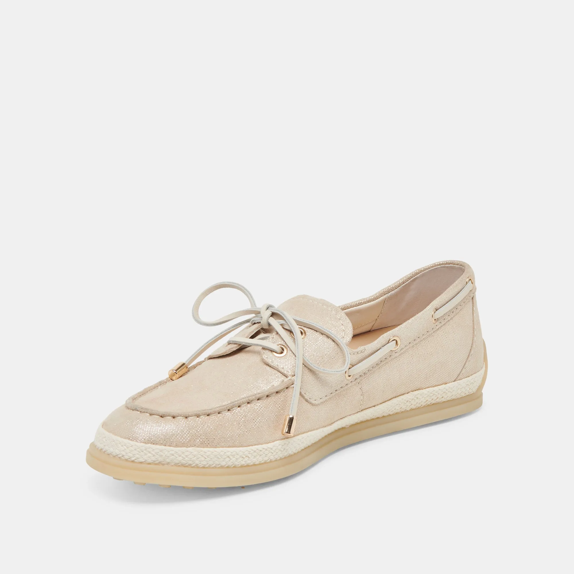 DORIS LOAFERS TAUPE METALLIC WOVEN