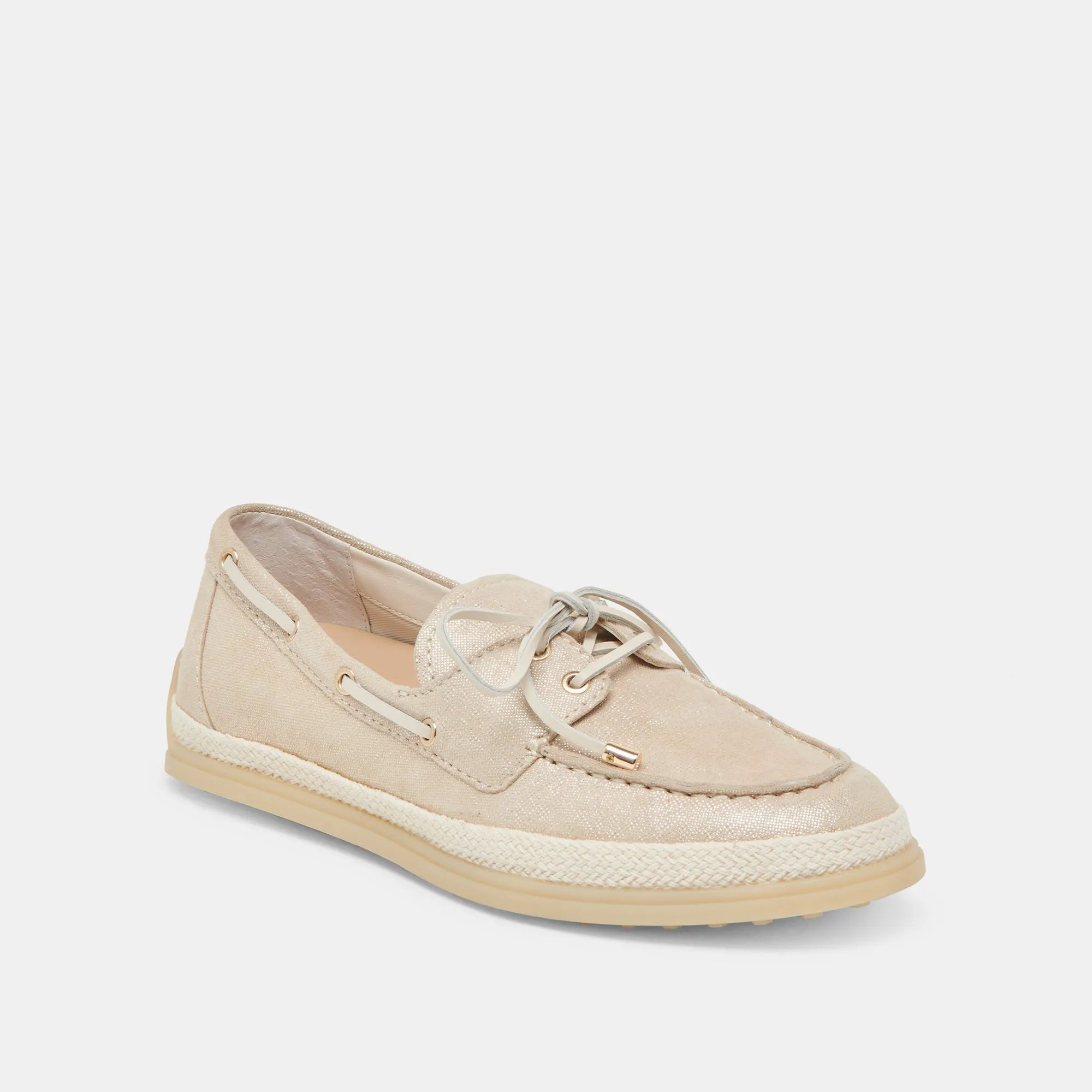 DORIS LOAFERS TAUPE METALLIC WOVEN