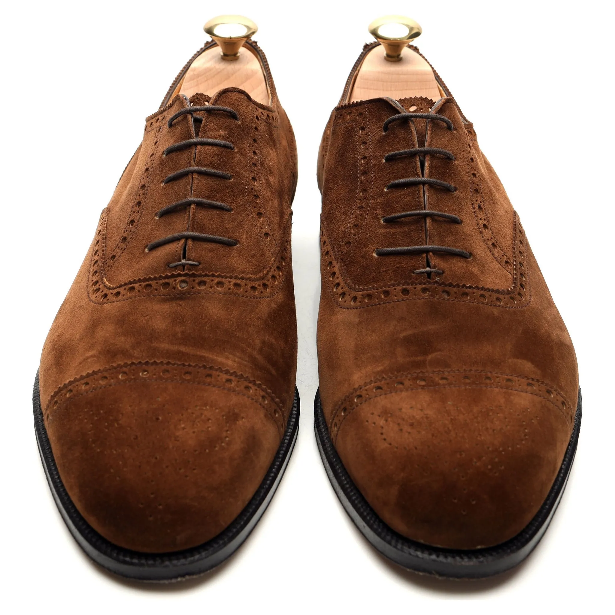 Esquire 'Cadogan' Brown Suede Oxford Brogues UK 8.5 E