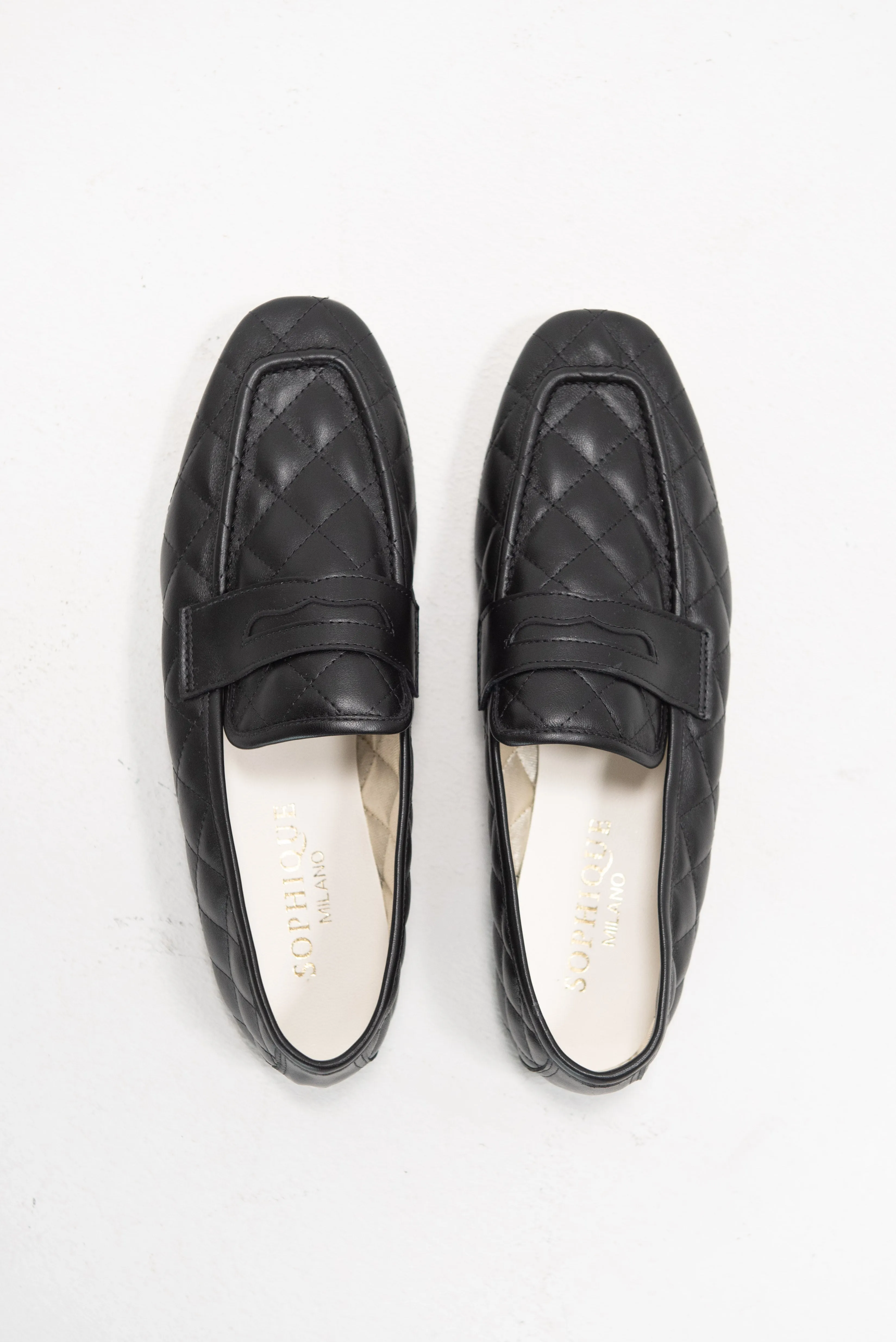 Essenziale Classic Loafer, Quilted Black