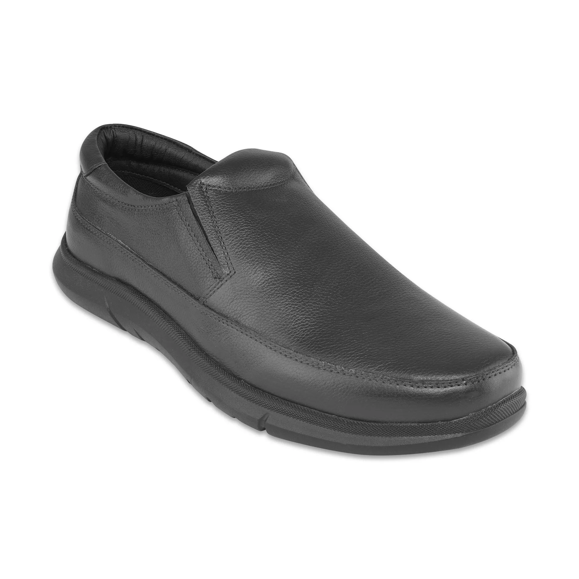 Ezok Men Black Casual Leather Shoes For Men