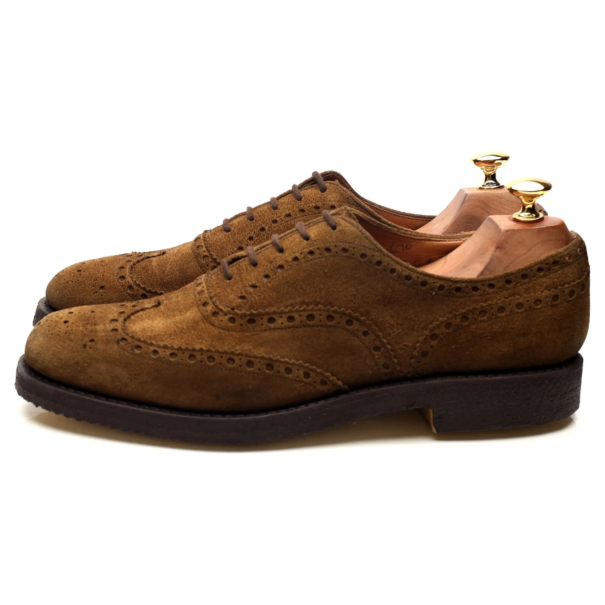 'Fairfield' Sand Brown Suede Brogues UK 9 F