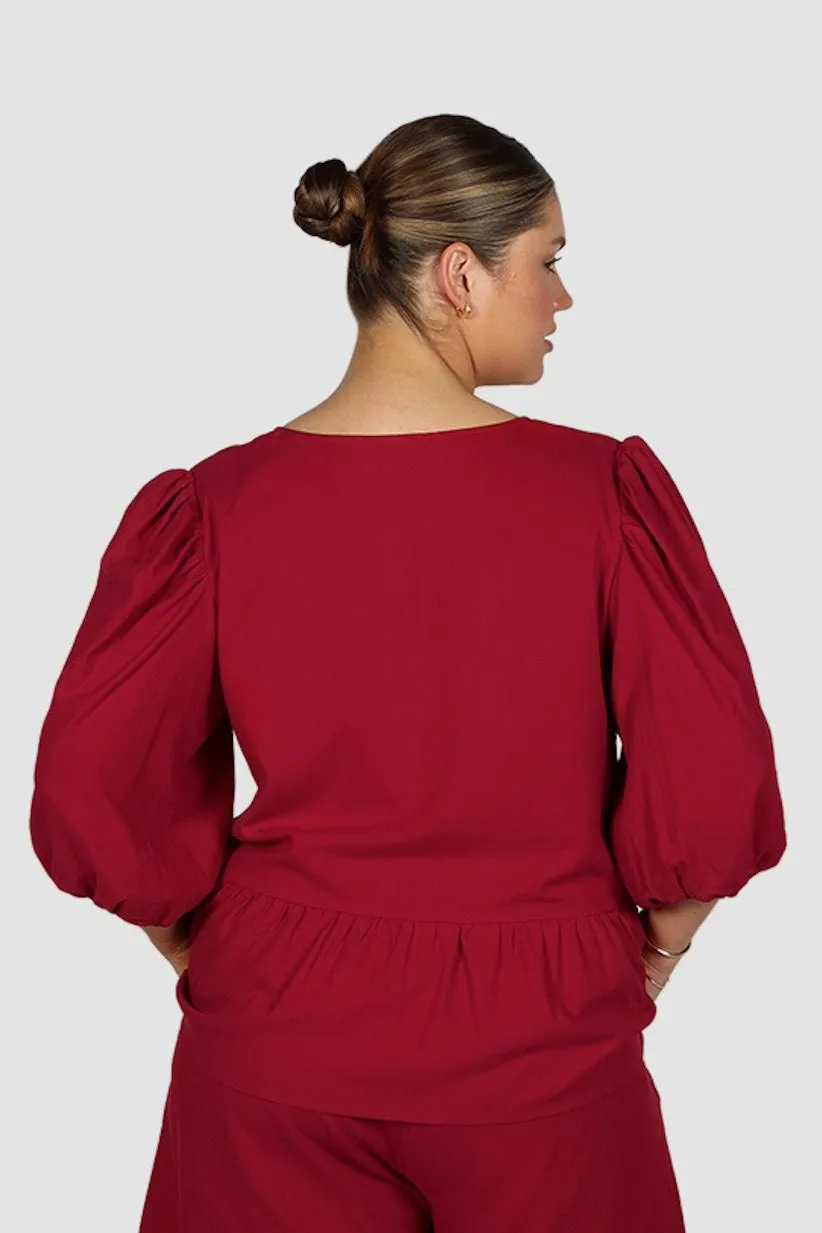 FAWN TOP RED