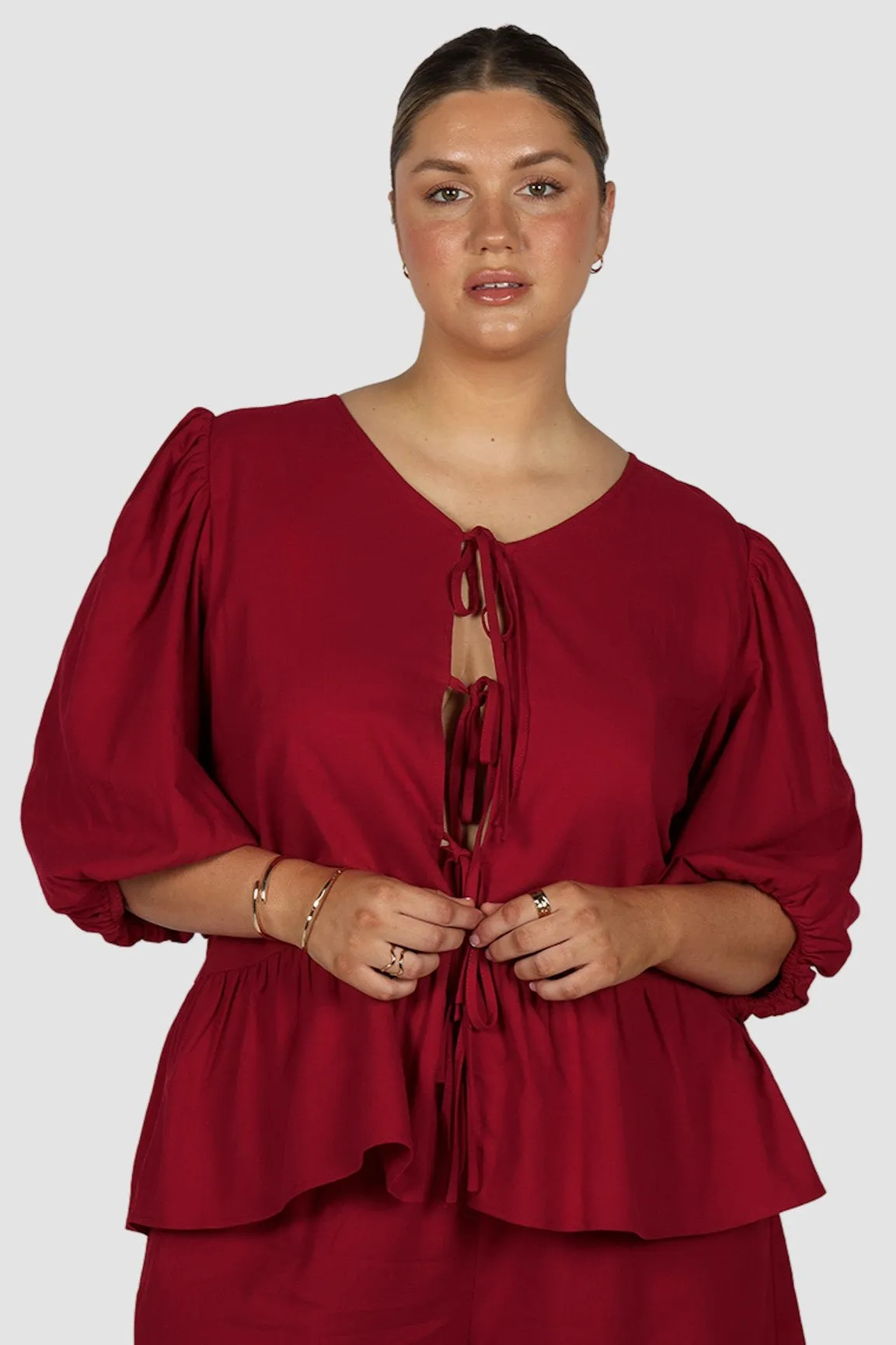 FAWN TOP RED