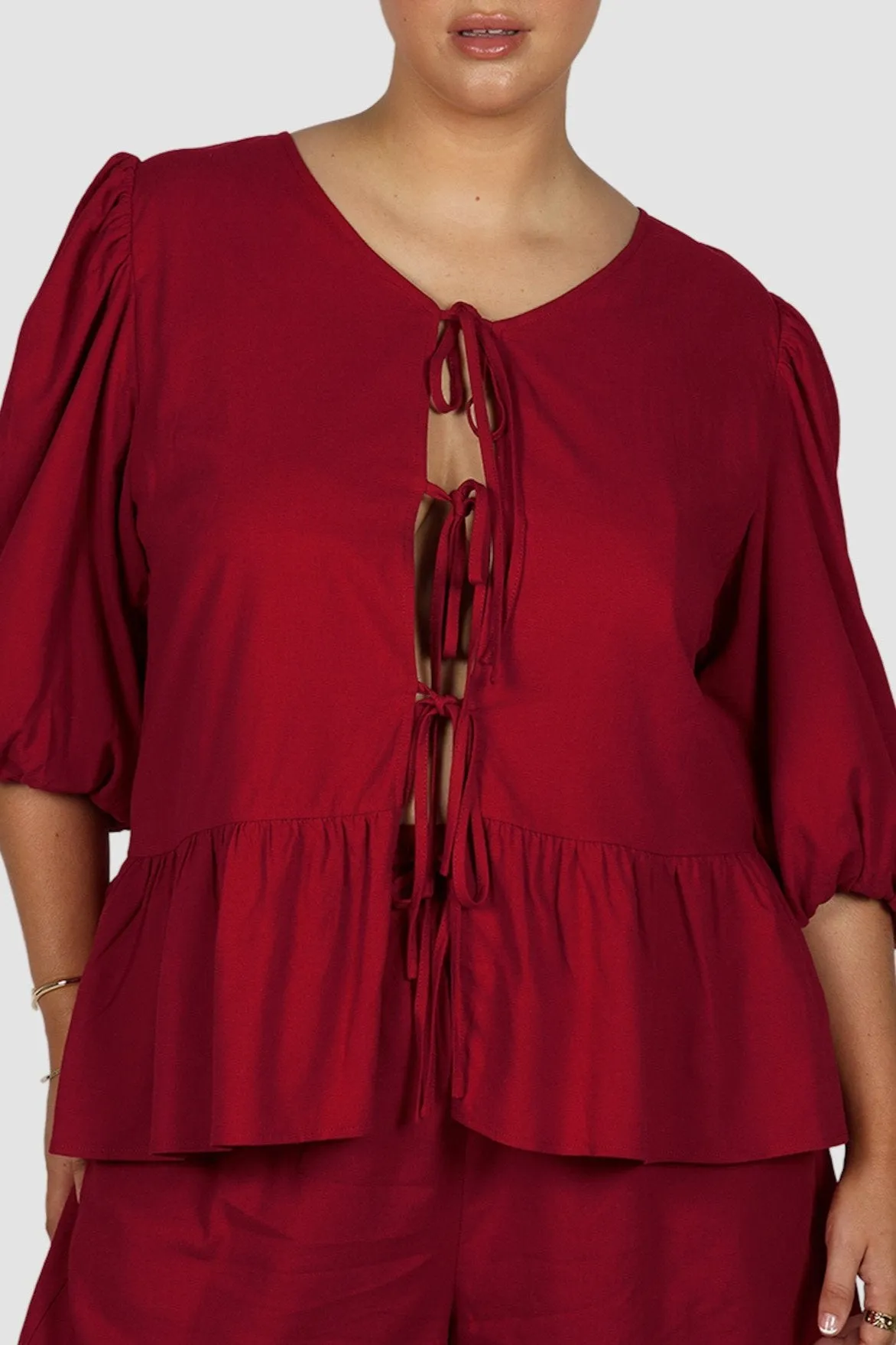 FAWN TOP RED