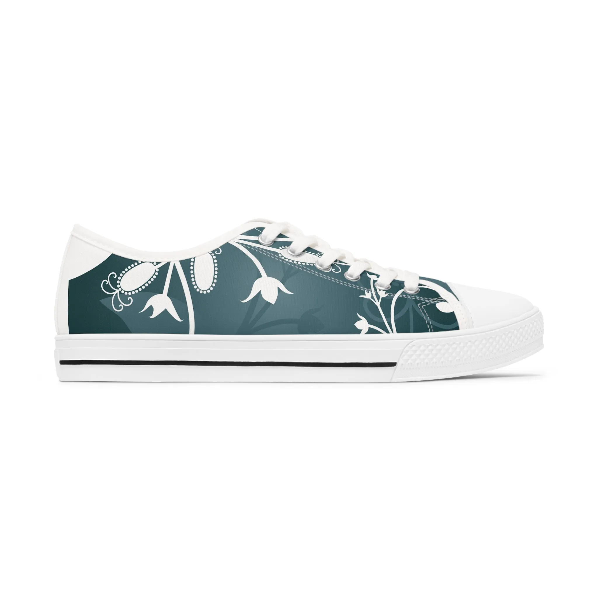 Floral-Pattern Women's Low Top Sneakers - Stylish & Comfortable Casual Footwear