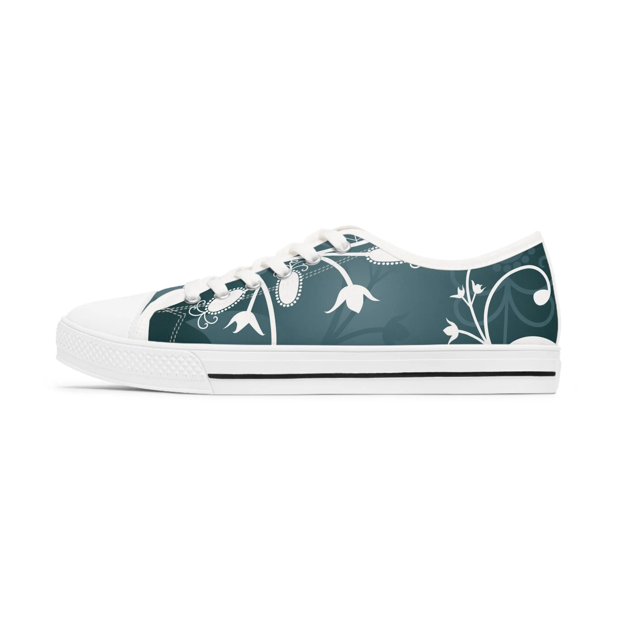 Floral-Pattern Women's Low Top Sneakers - Stylish & Comfortable Casual Footwear