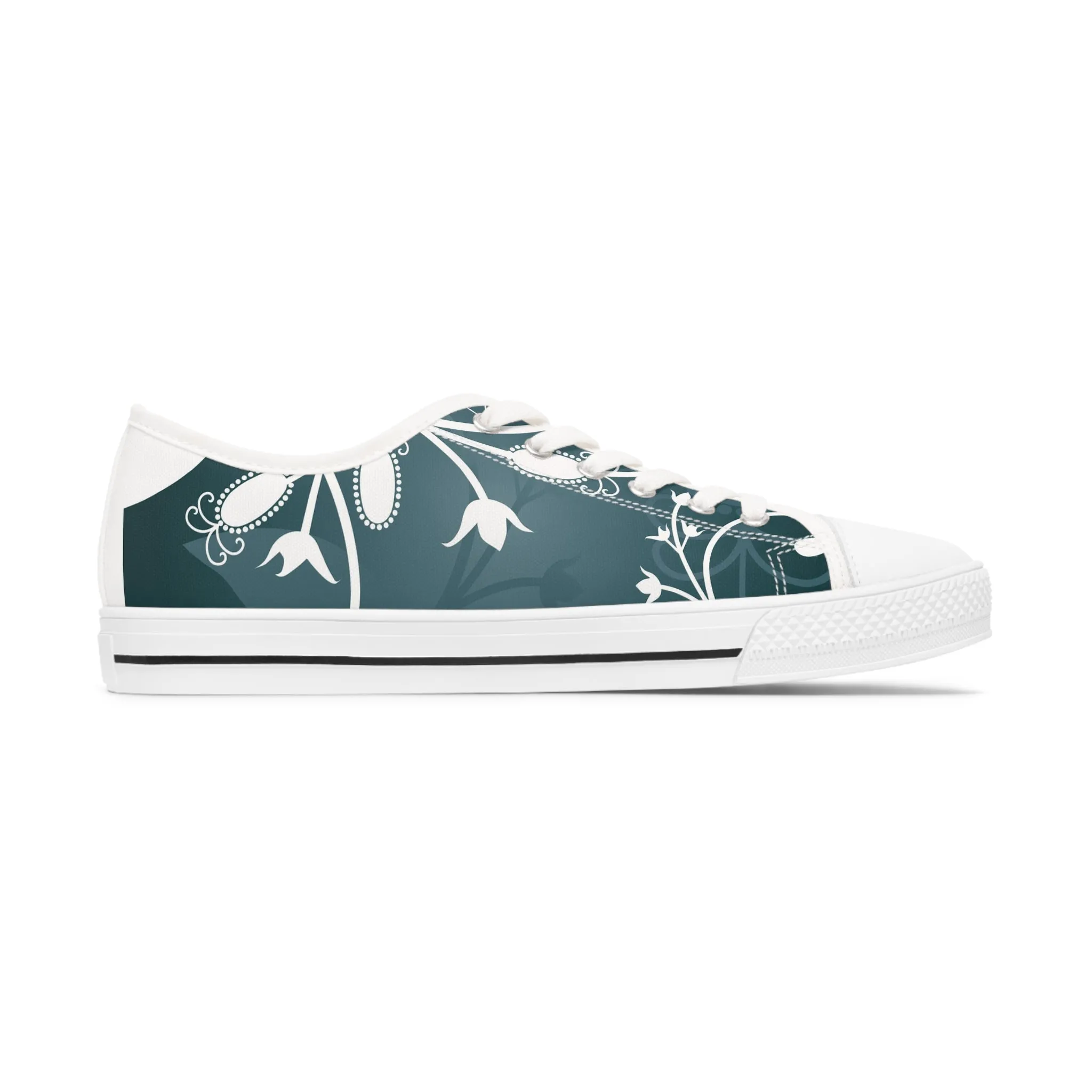 Floral-Pattern Women's Low Top Sneakers - Stylish & Comfortable Casual Footwear