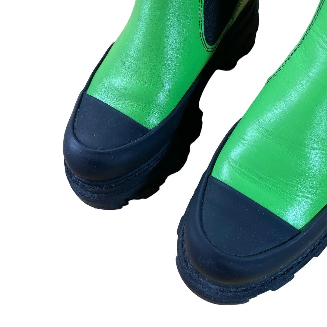 Ganni Green Ankle Boots