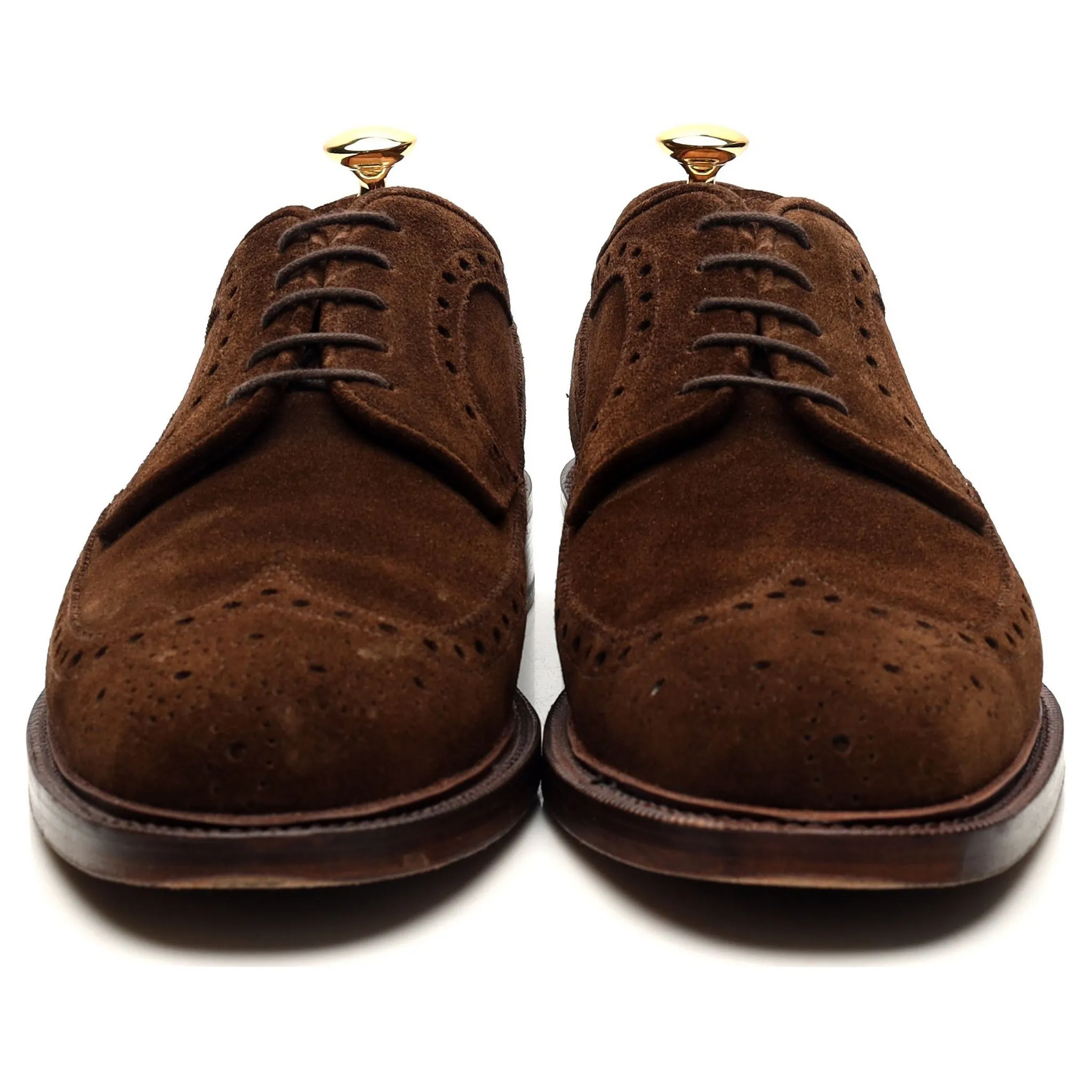 'Jermyn' Brown Suede Derby Brogues UK 9