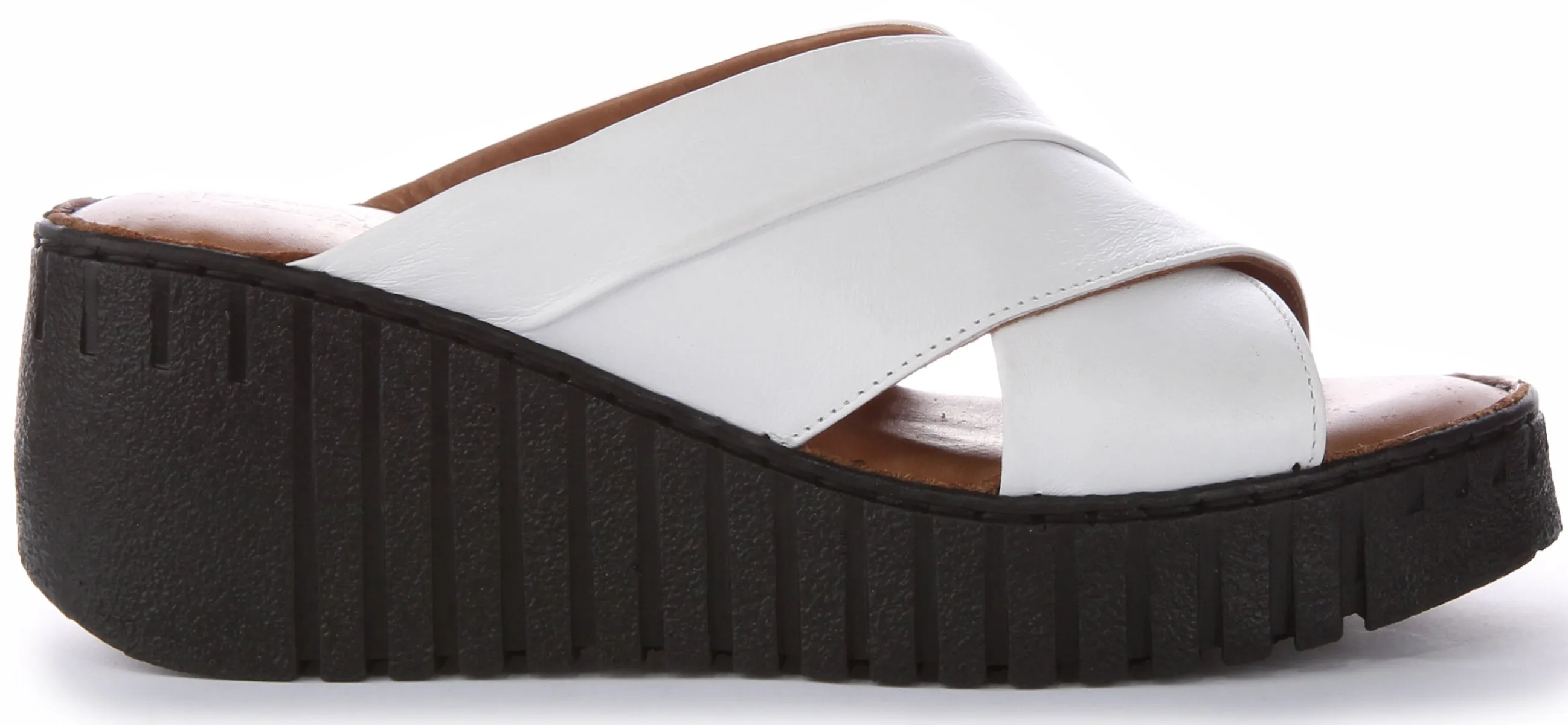 Justinreess England Camile Soft Footbed Wedge In White