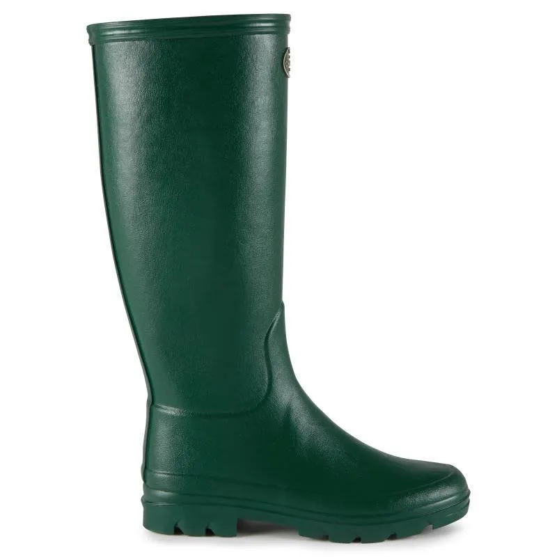 Le Chameau Iris Jersey Lined Ladies Wellington Boots - Vert Fonce