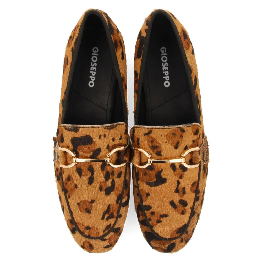 LEOPARD-PRINT LEATHER SUPER SOFT MOCCASSINS