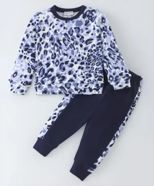 Leopard Print Top Jogger Set