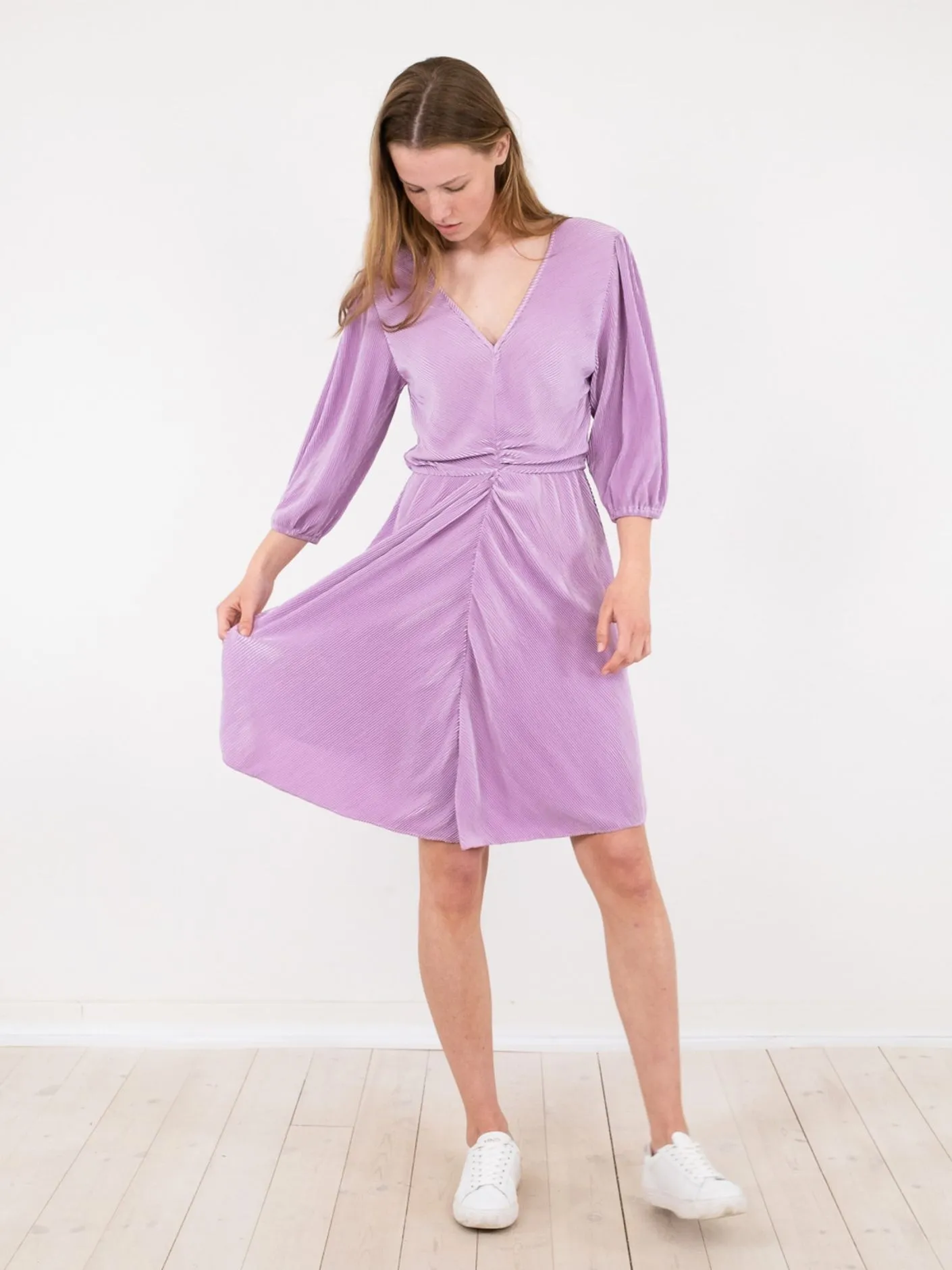 Lexie Solid Dress - Lavender