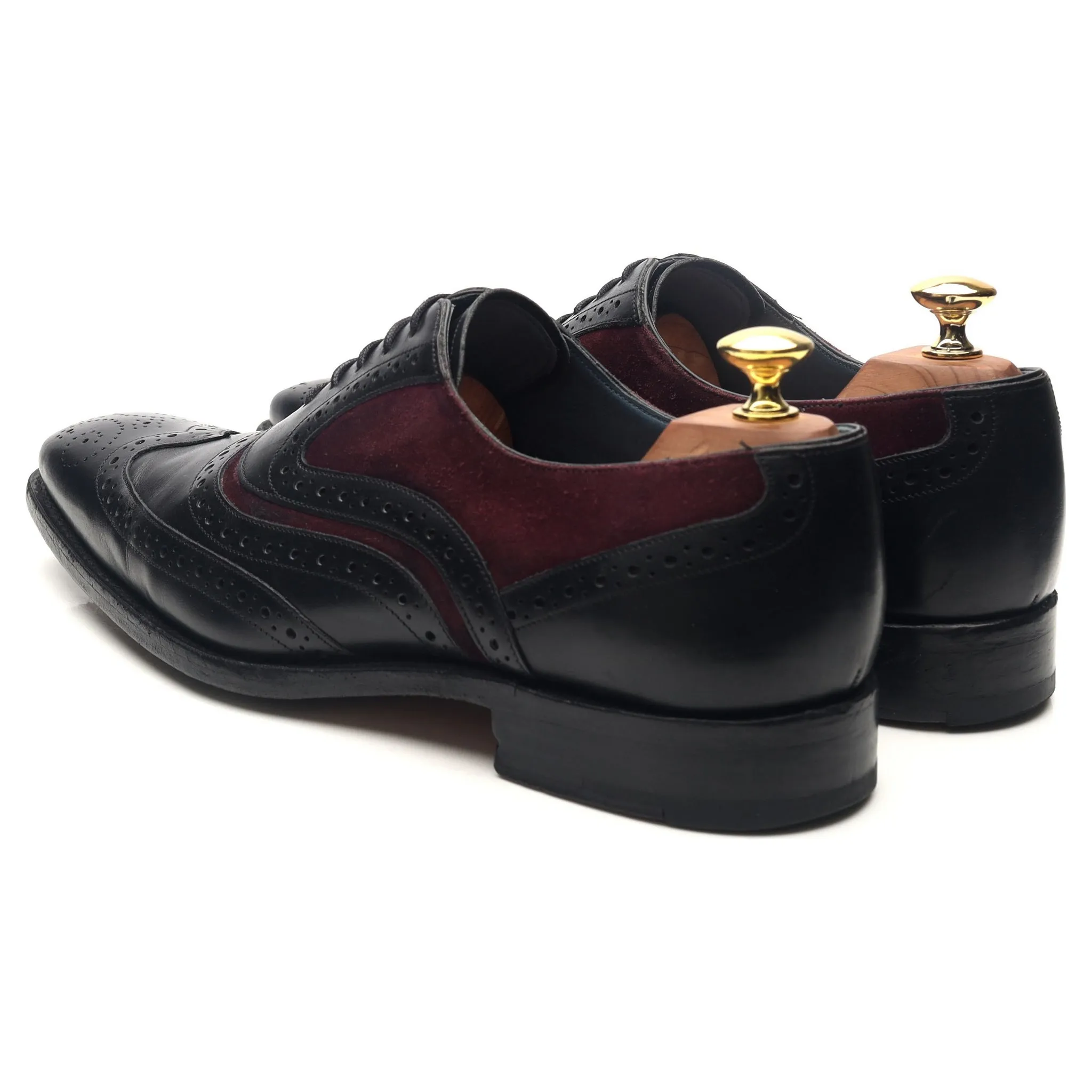 'McClean' Black Leather Brogues UK 8 F