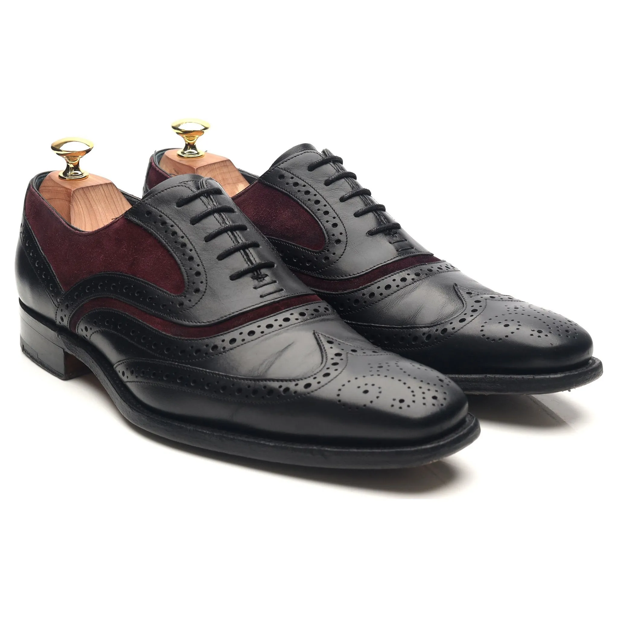 'McClean' Black Leather Brogues UK 8 F