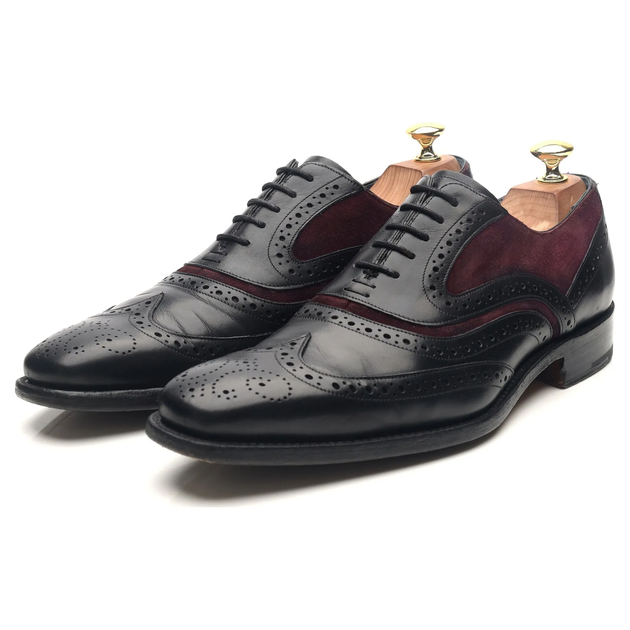 'McClean' Black Leather Brogues UK 8 F