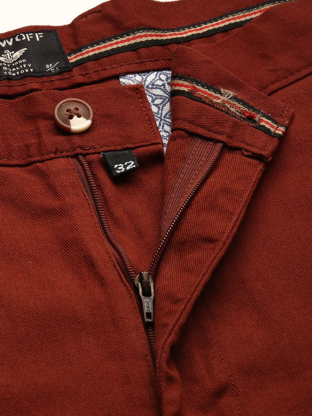 Men Rust Solid Shorts