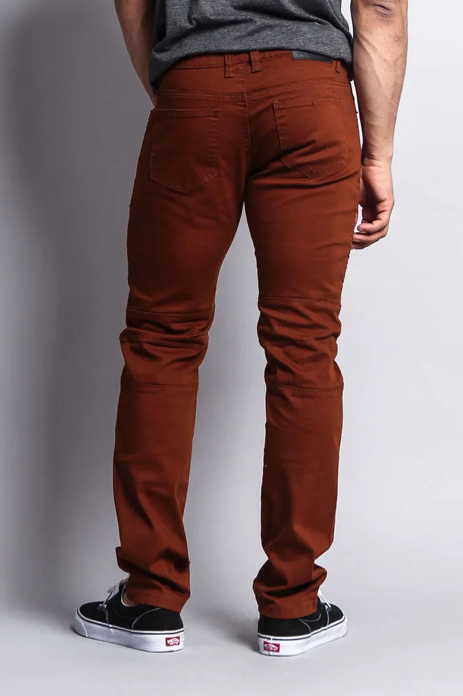 Men's Biker Twill Skinny Pants (Dark Dark Wheat)