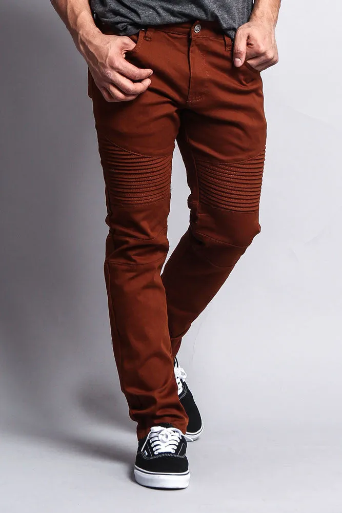 Men's Biker Twill Skinny Pants (Dark Dark Wheat)